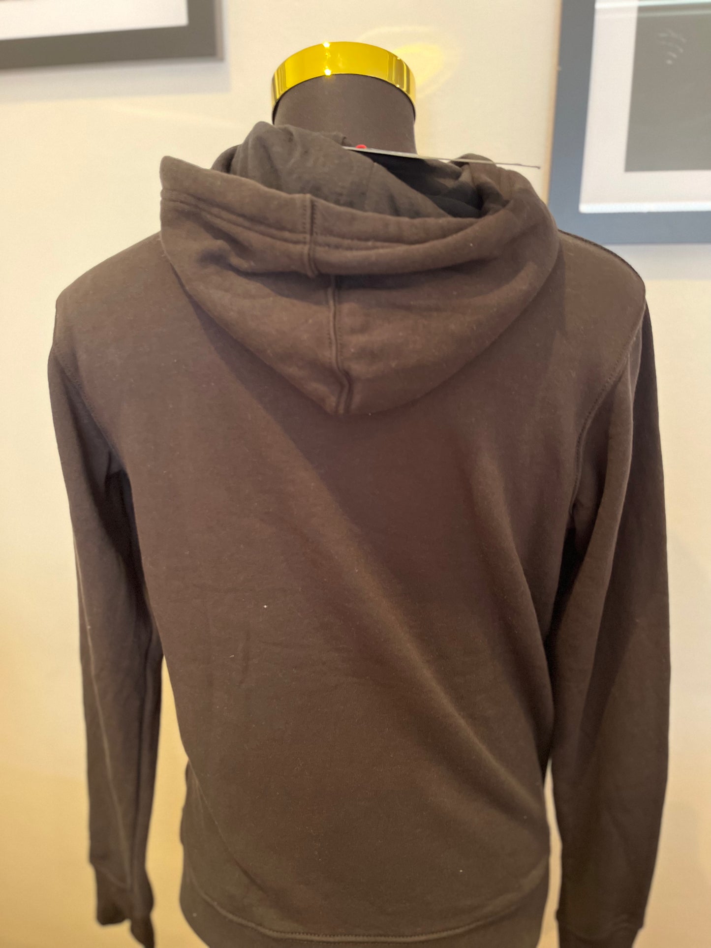 True Religion 100% Cotton Logo Print Black Hoodie Size M BNWT