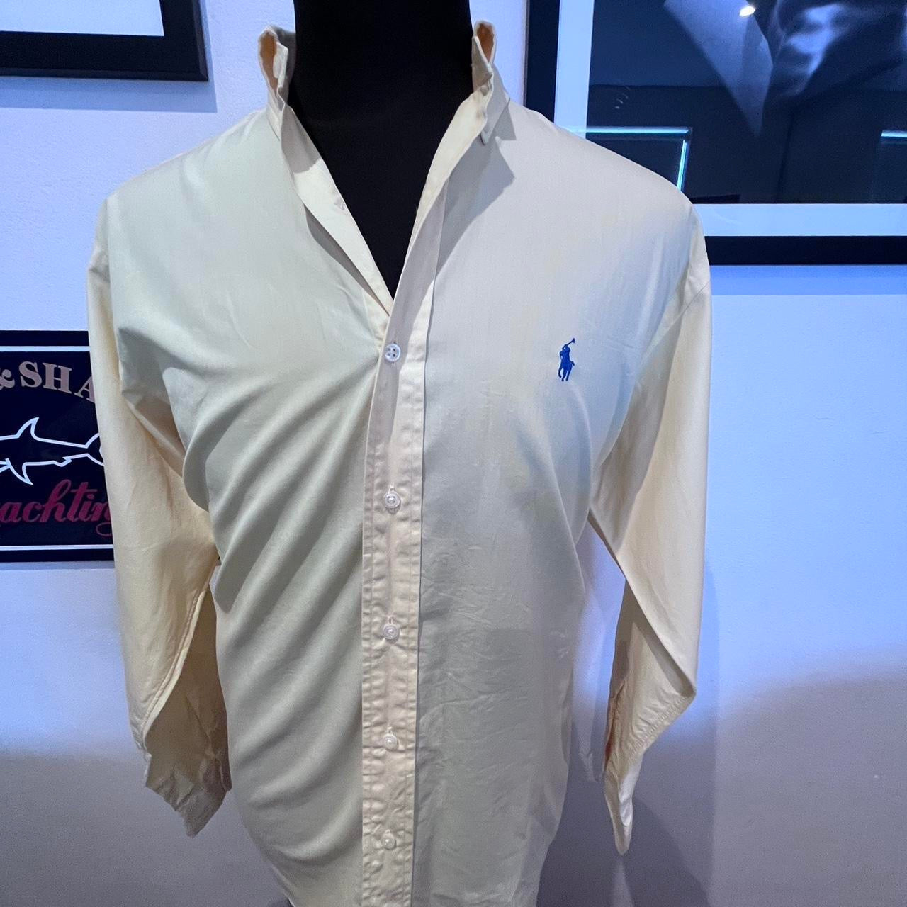 Ralph Lauren 100% Blake Cotton Yellow Shirt Classic Fit Size US M AUS Large