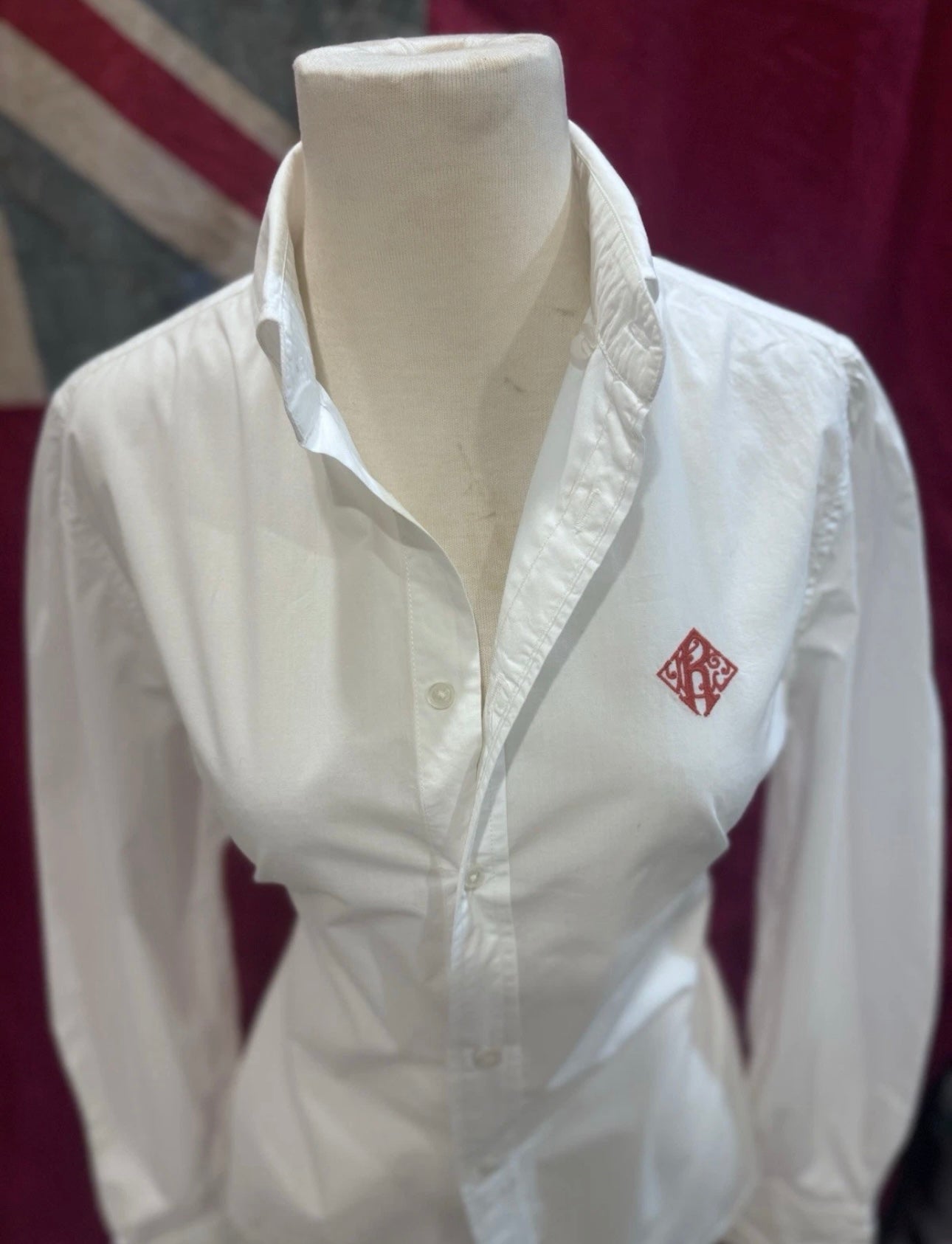 Ralph Lauren Women’s 100% Cotton White Button Up Shirt Size Medium