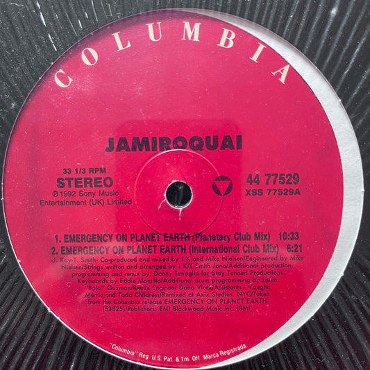 Jamiroquai “Emergency On Planet Earth” 6 Version 12inch Vinyl Record on Columbia