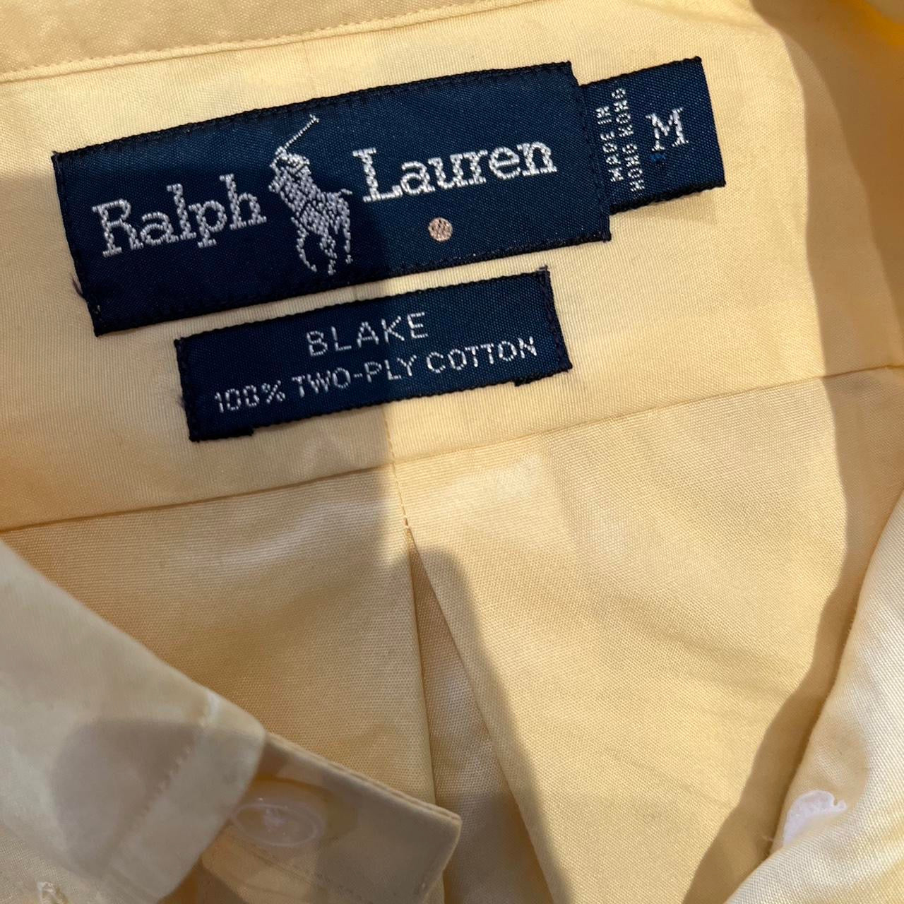 Ralph Lauren 100% Blake Cotton Yellow Shirt Classic Fit Size US M AUS Large