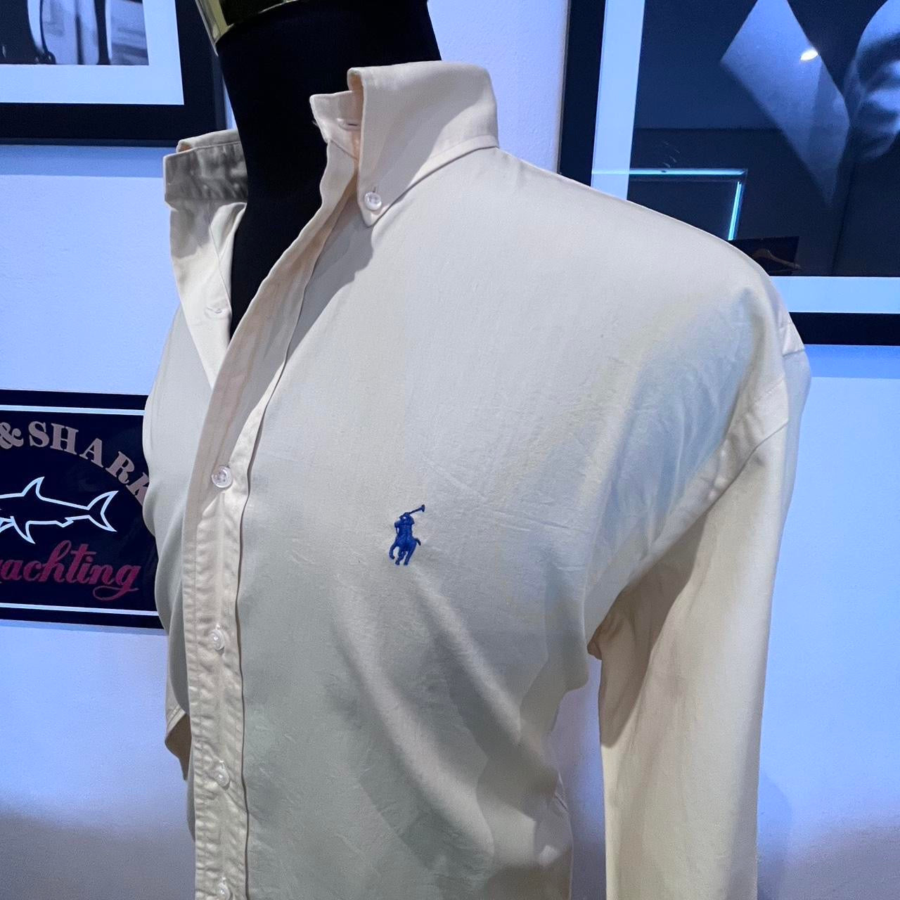 Ralph Lauren 100% Blake Cotton Yellow Shirt Classic Fit Size US M AUS Large