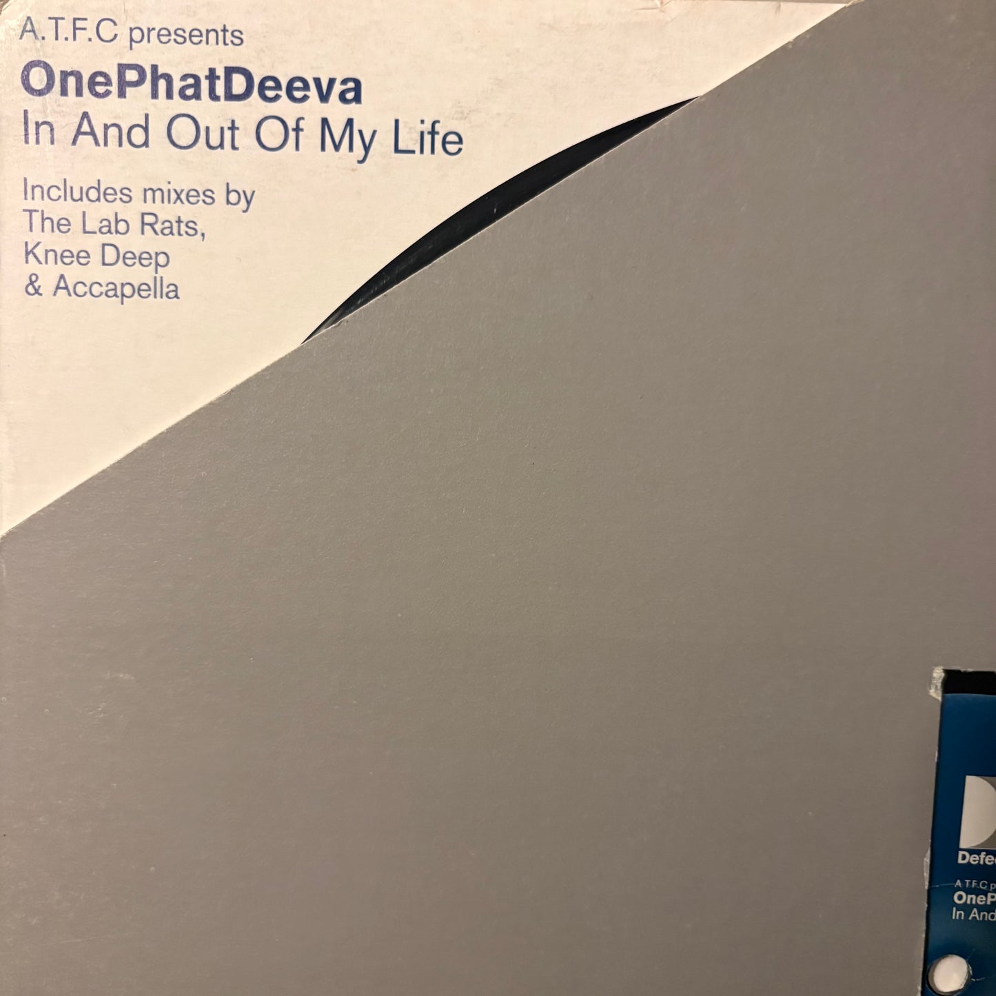 OnePhatDeeva “In And Out Of My Life” 4 Version 12inch Vinyl Record