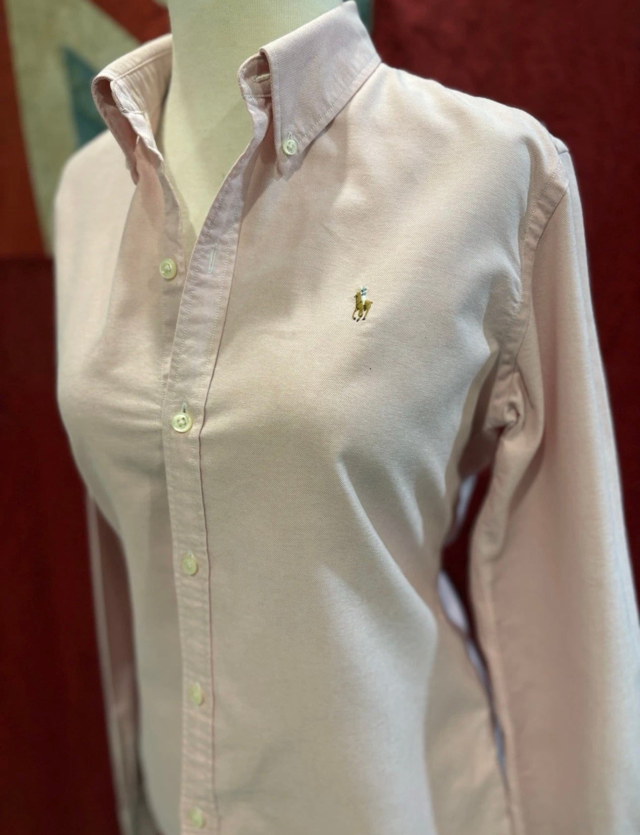 Ralph Lauren Women’s 100% Cotton Pink Oxford Shirt Size 10