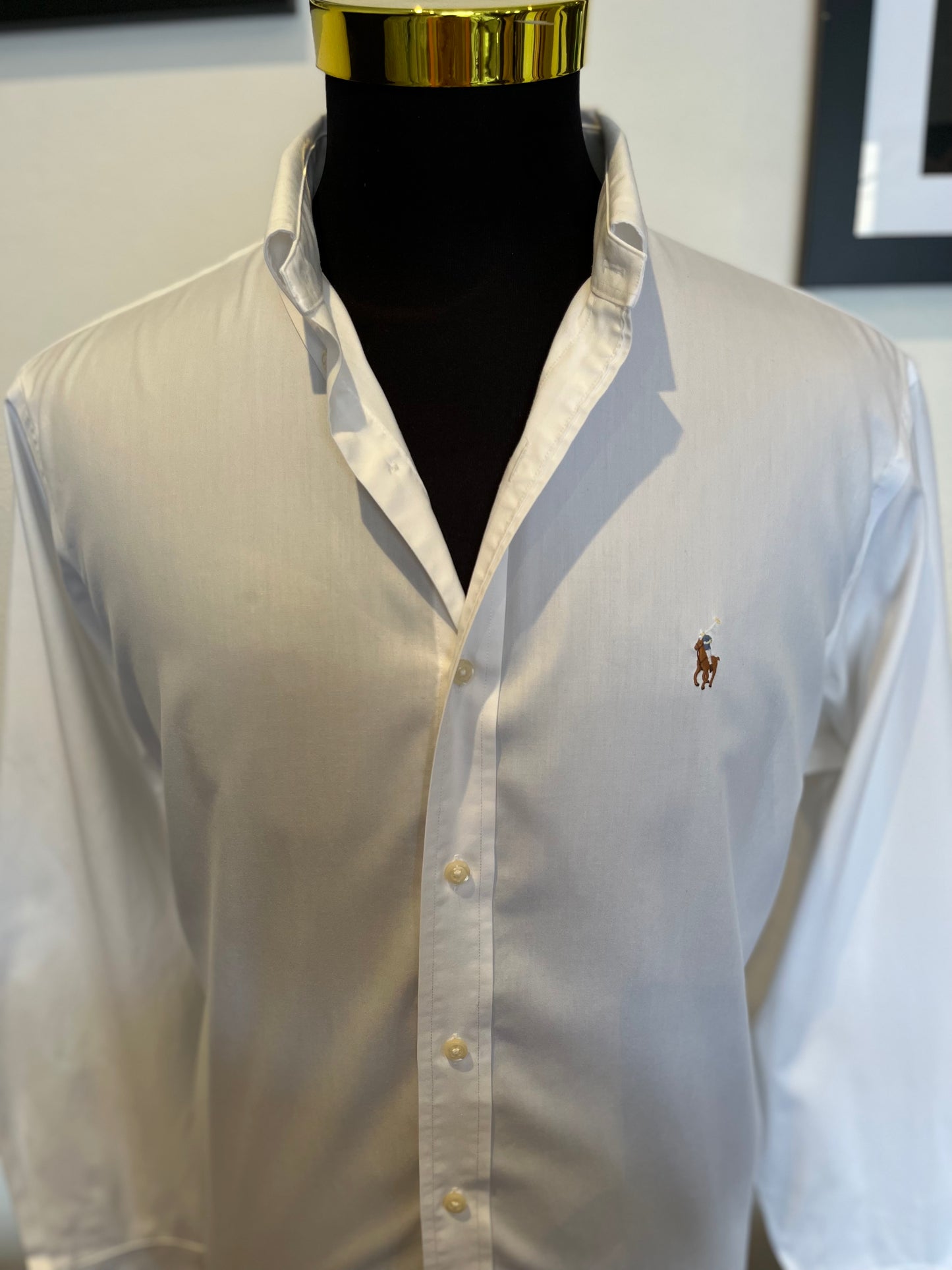 Ralph Lauren 100% Cotton White Shirt Size XL Classic Fit Button Down Collar