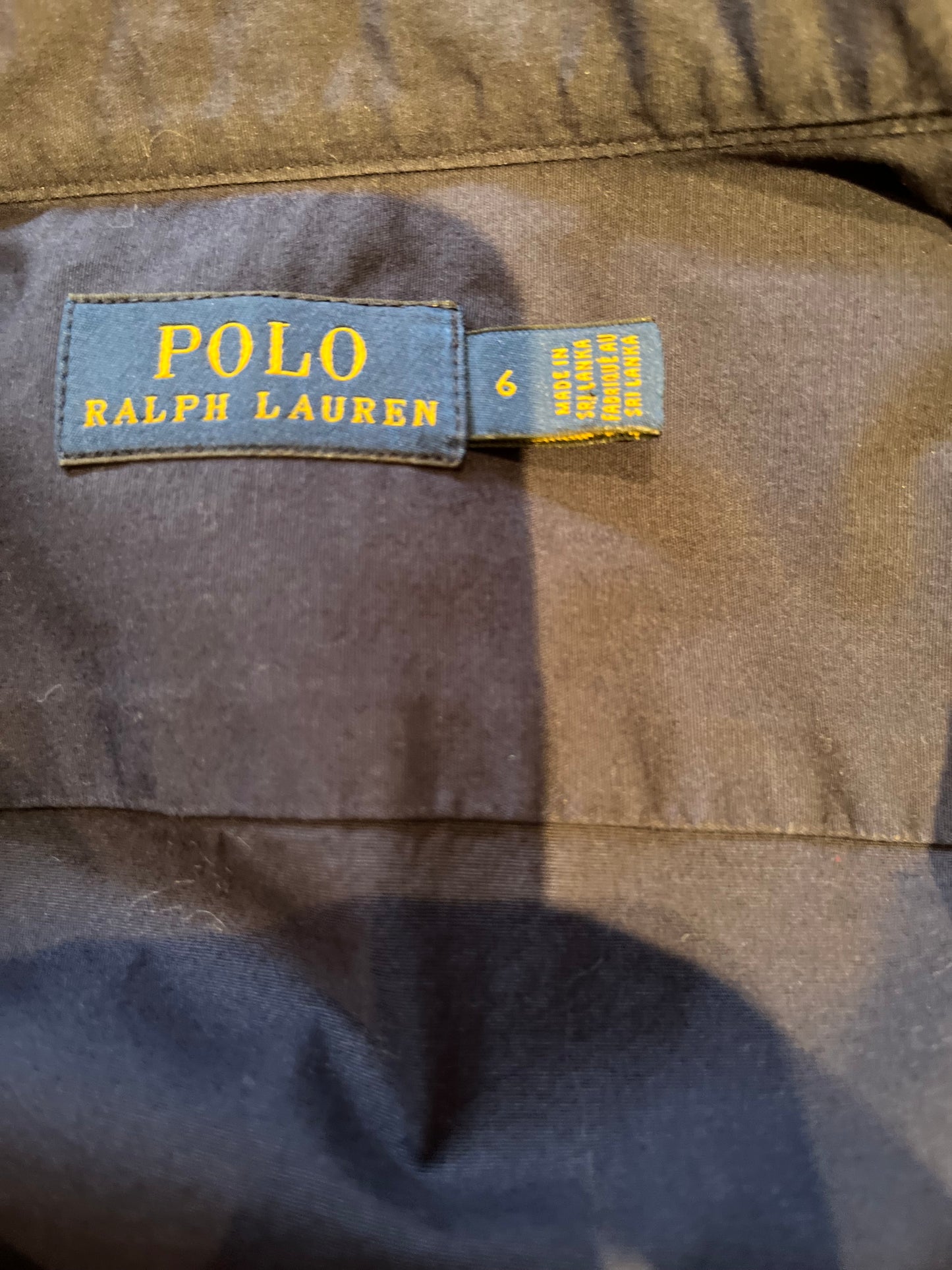 Ralph Lauren Women’s 100% Cotton Navy Blue Shirt Size 6 Slim Fit