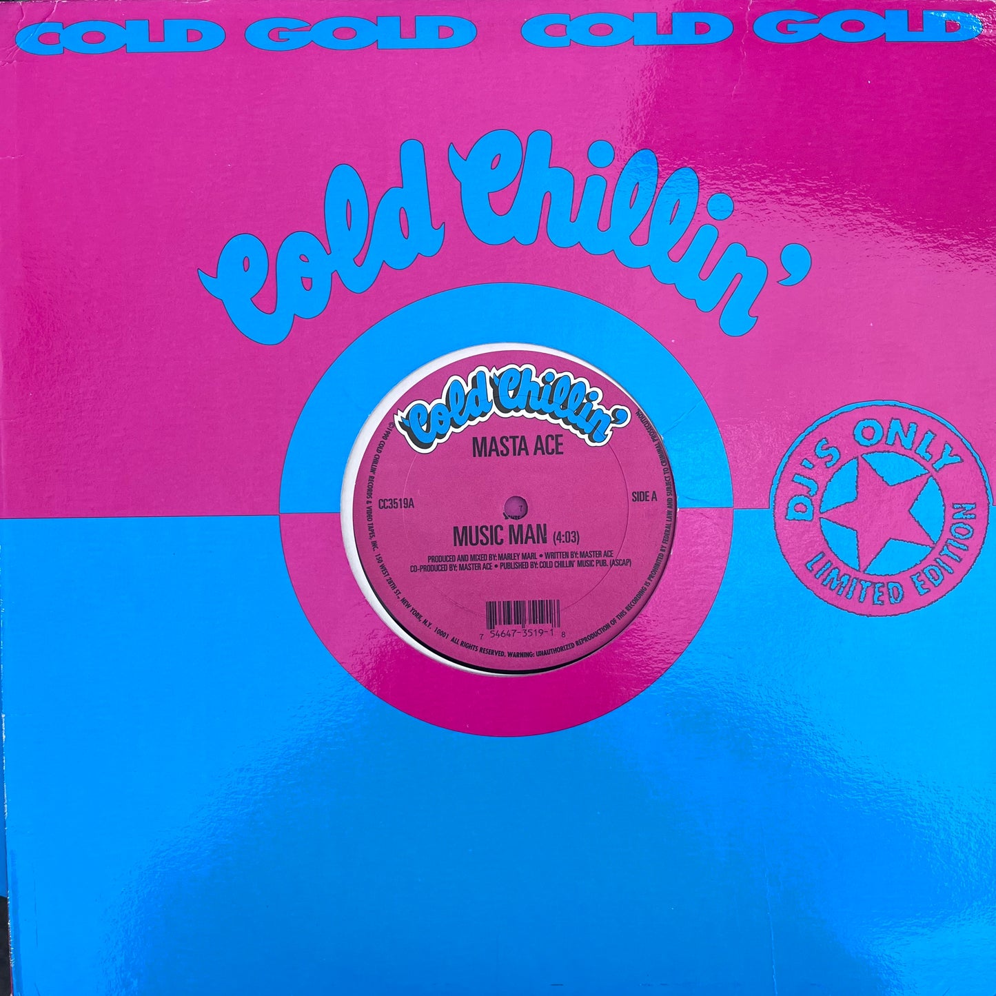 Masta Ace “Music Man” / “I Got Ta” 2 Track 12inch vinyl record