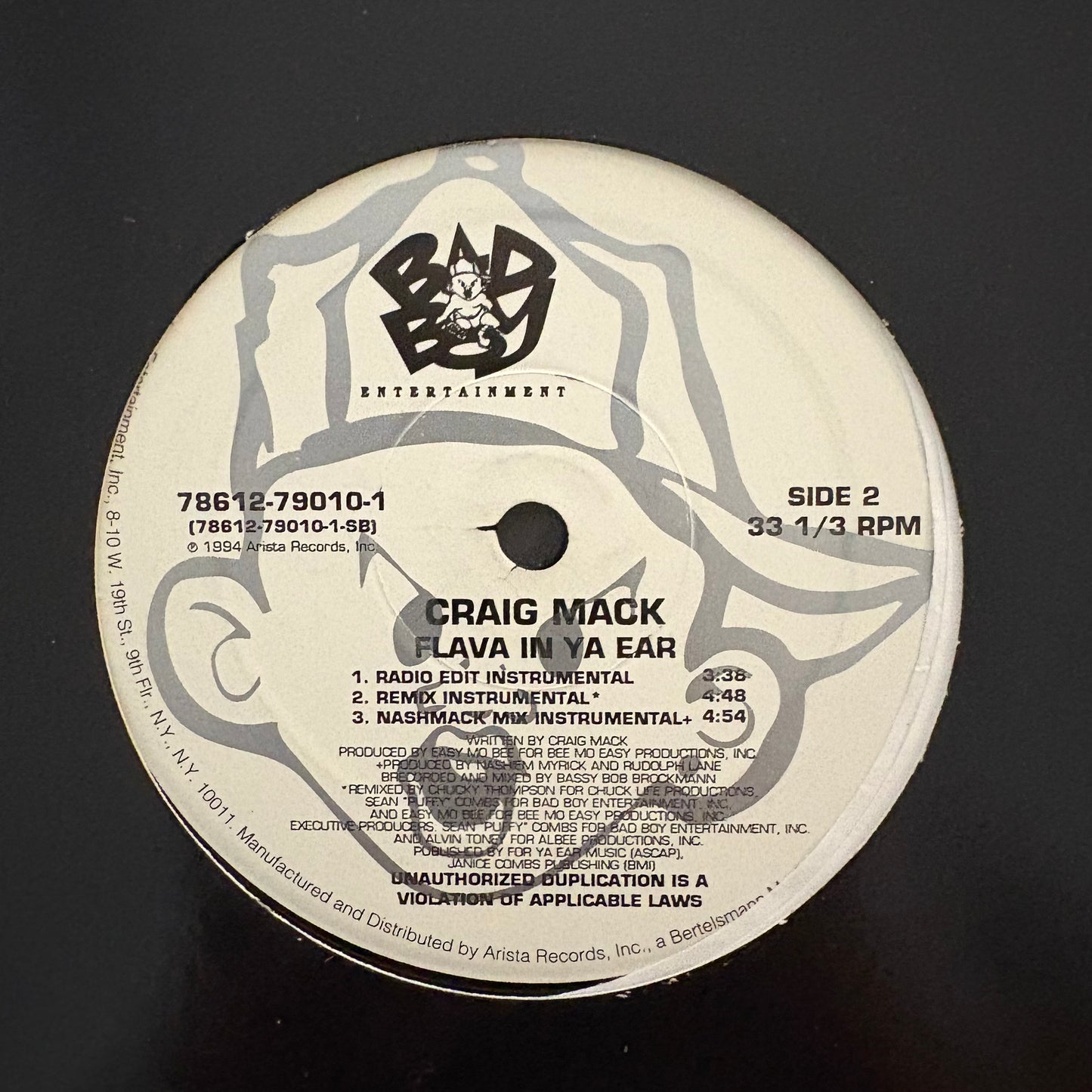 Craig Mack “Flava In Ya Ear” 6 Version 12inch Vinyl Record