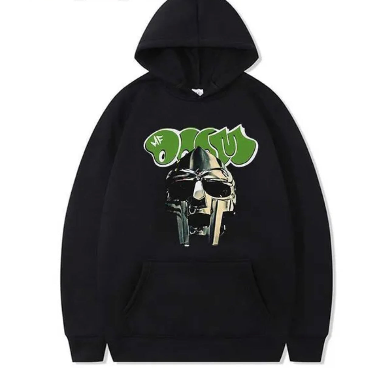 MF DOOM Fleece Metal Face Hoodie Chest Logo