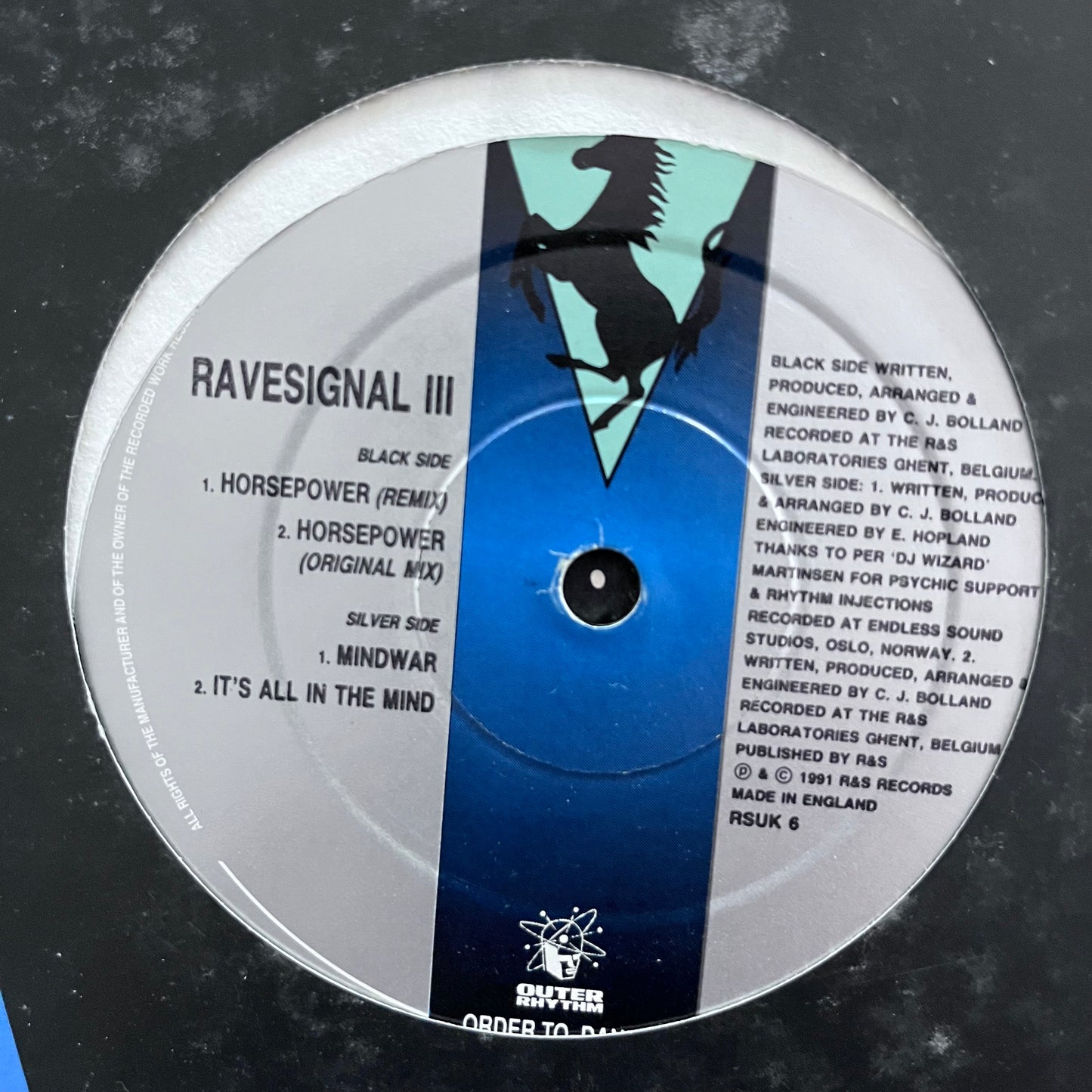 CJ Bolland “Ravesignal III” EP 3 Track 12inch Vinyl Record on R&S Records