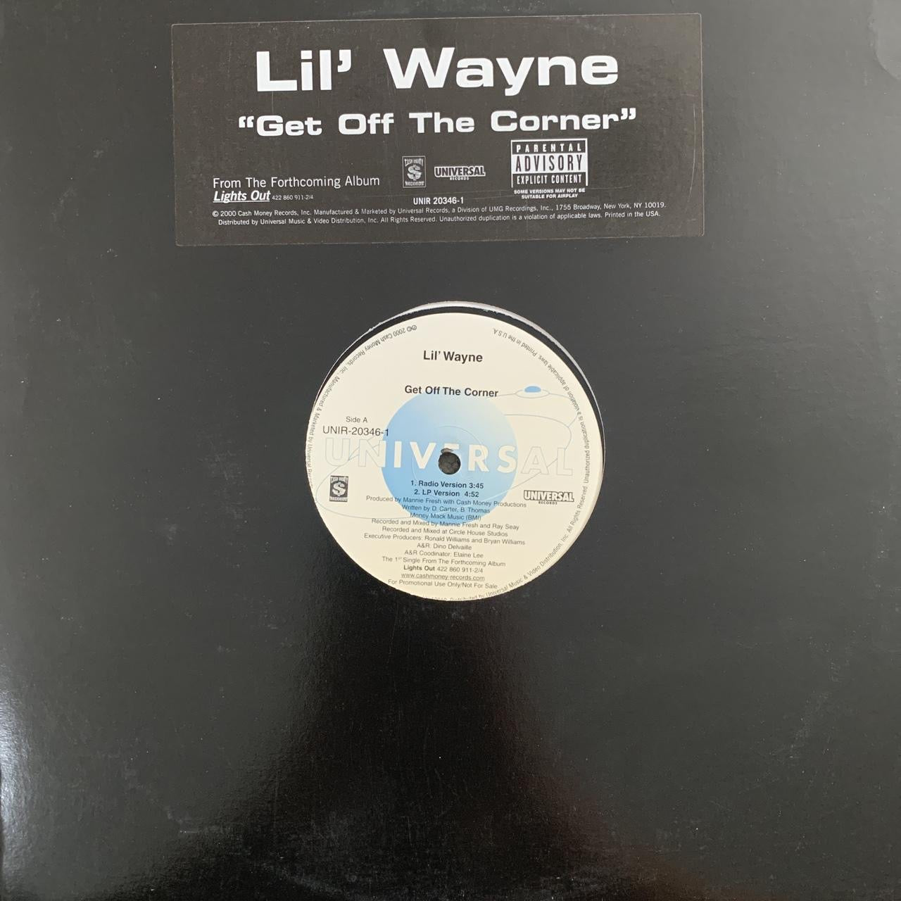 Lil’ Wayne “Get off the Corner” 4 Version 12inch Vinyl Single