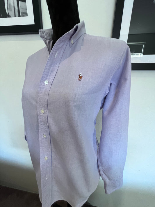 Ralph Lauren Women’s 100% Cotton Purple Shirt Slim Fit Size 9