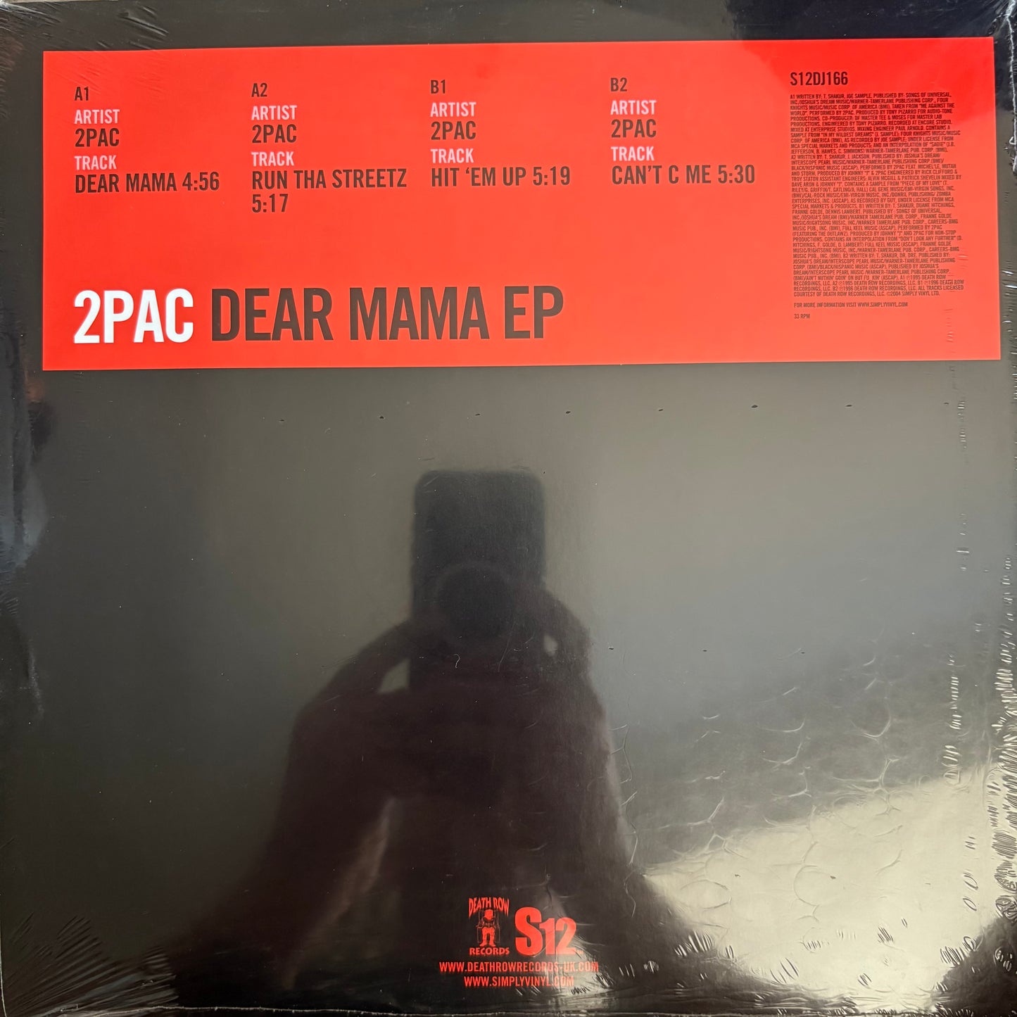 2pac “Dear Mamma” EP “Hit ‘Em Up” 4 Track 12inch Vinyl Still Sealed Death Row