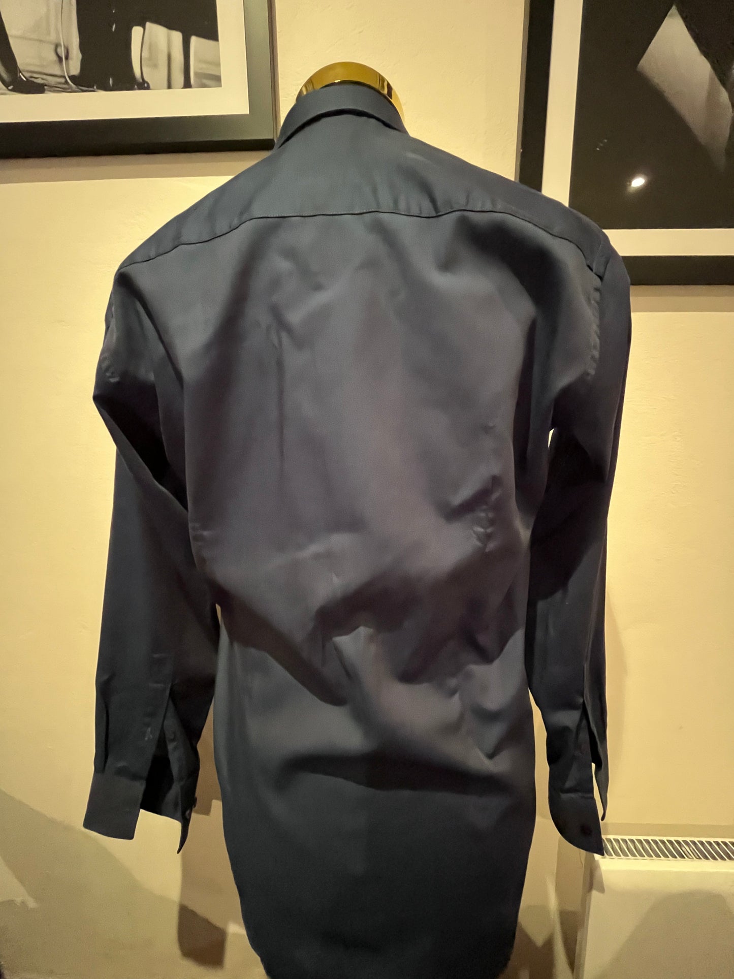 Calvin Klein 100% Cotton Dark Electric Blue Shirt Size M Slim Fit