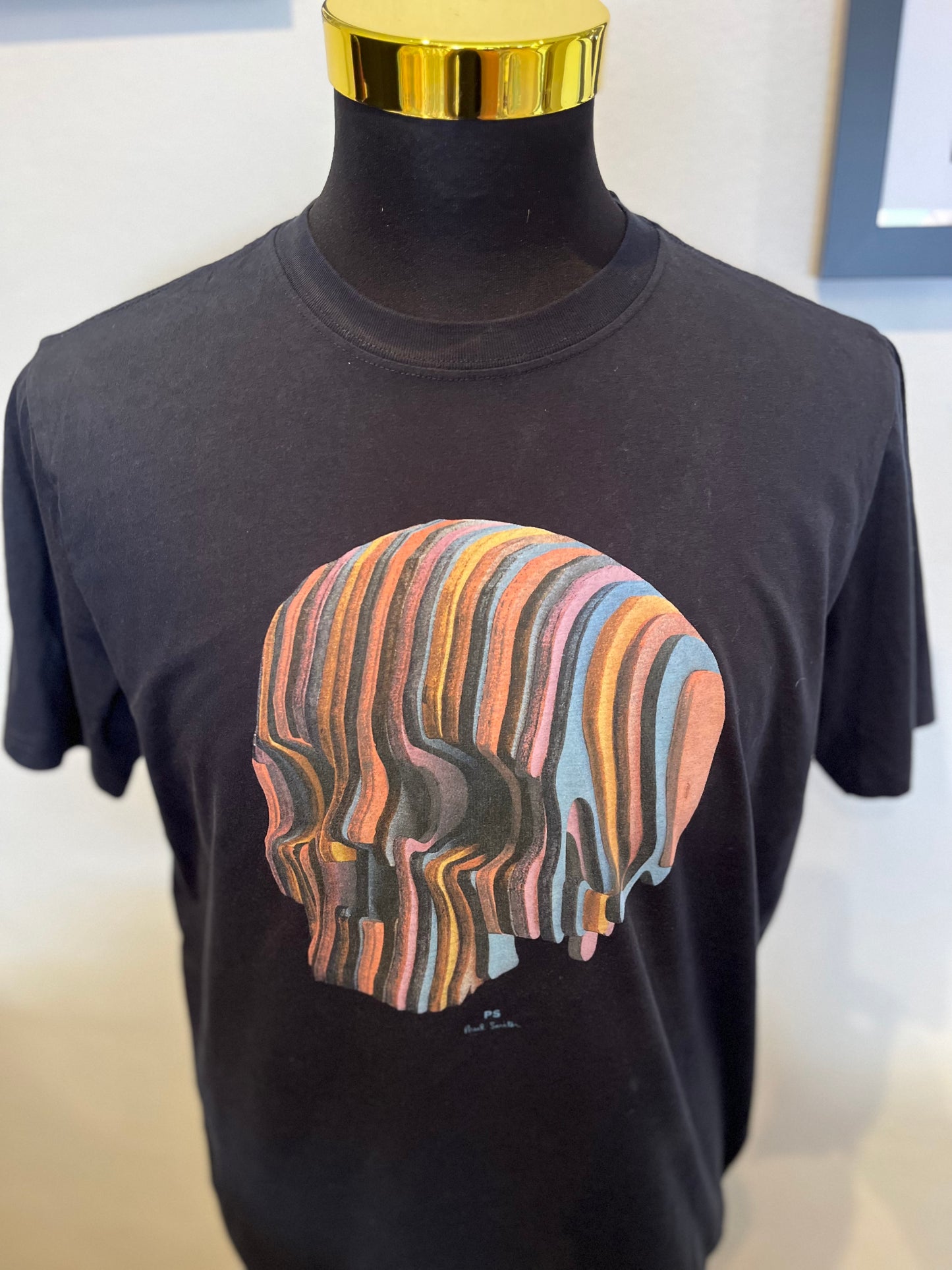 Paul Smith PS 100% Cotton Skull Logo Print Tee Size XL Regular Fit