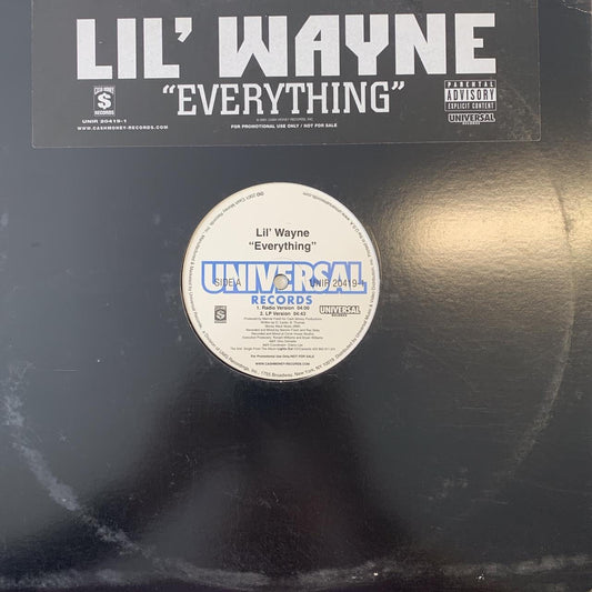 Lil’ Wayne “Everything” 4 Track 12inch Vinyl Single DJ Promo Copy