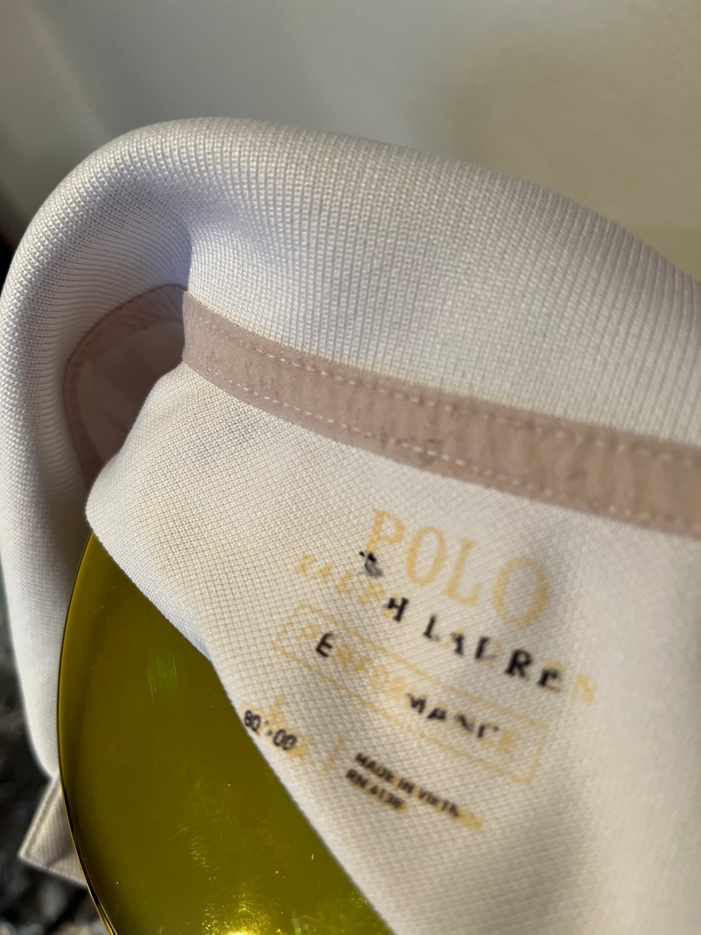 Ralph Lauren Performance Polyester Blend White Polo Shirt Classic Fit