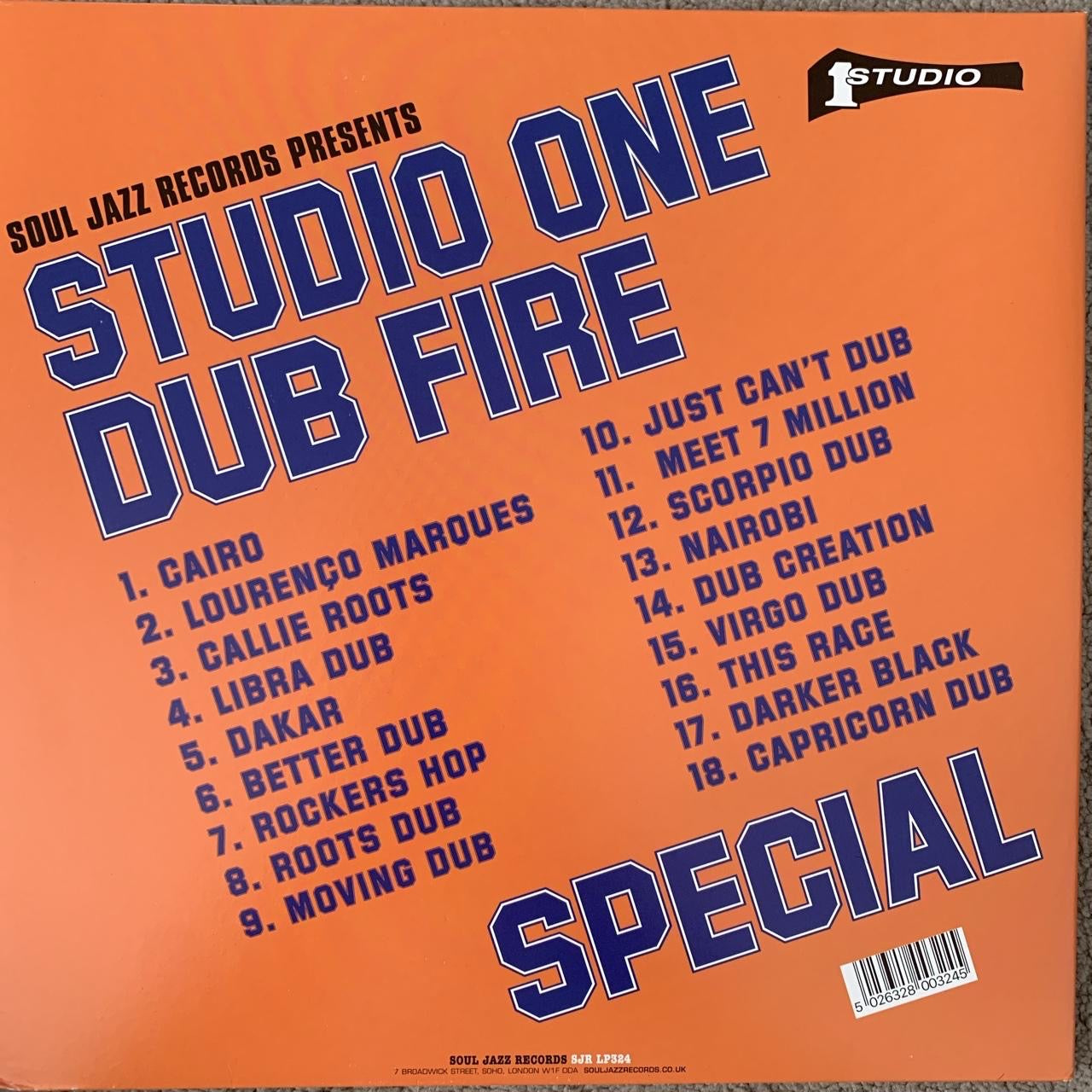 Studio One Dub Fire Special On Soul Jazz Records 2 X Vinyl LP 18 Track Album
