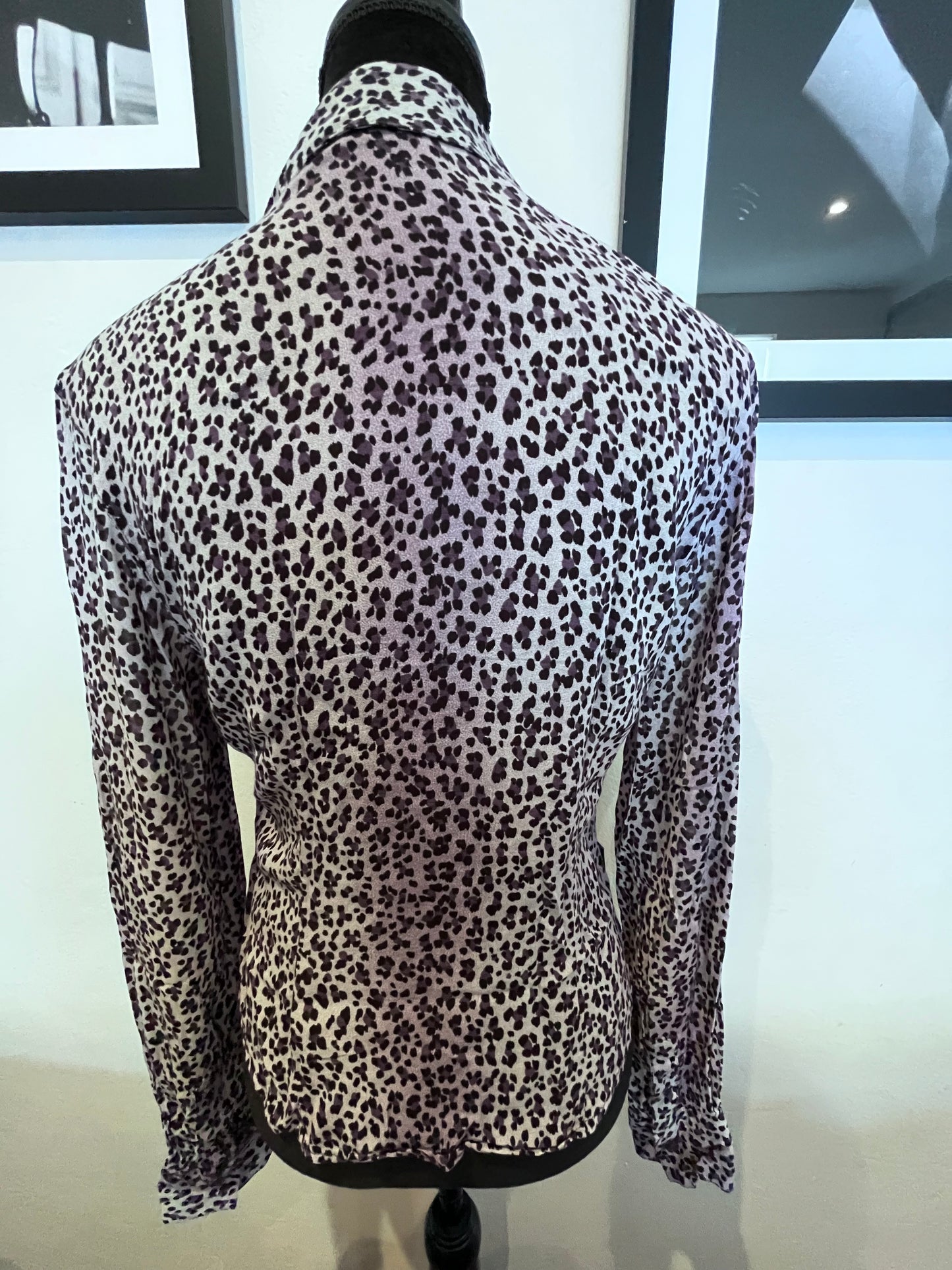 Moschino Women’s Leopard Skin Shirt Size US 8
