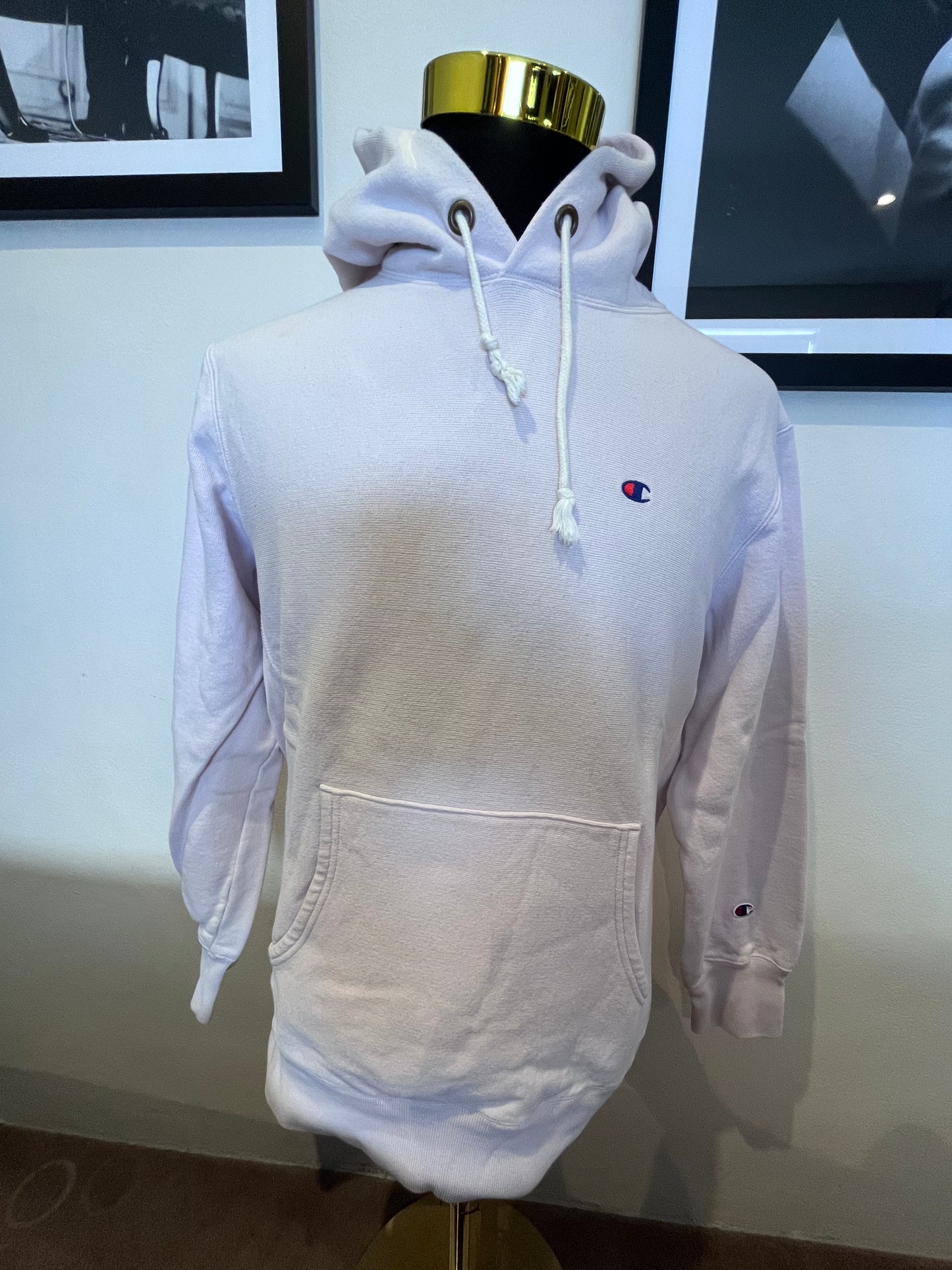 Champion 100% Cotton Light Pink Draw String Hoodie Size XXL