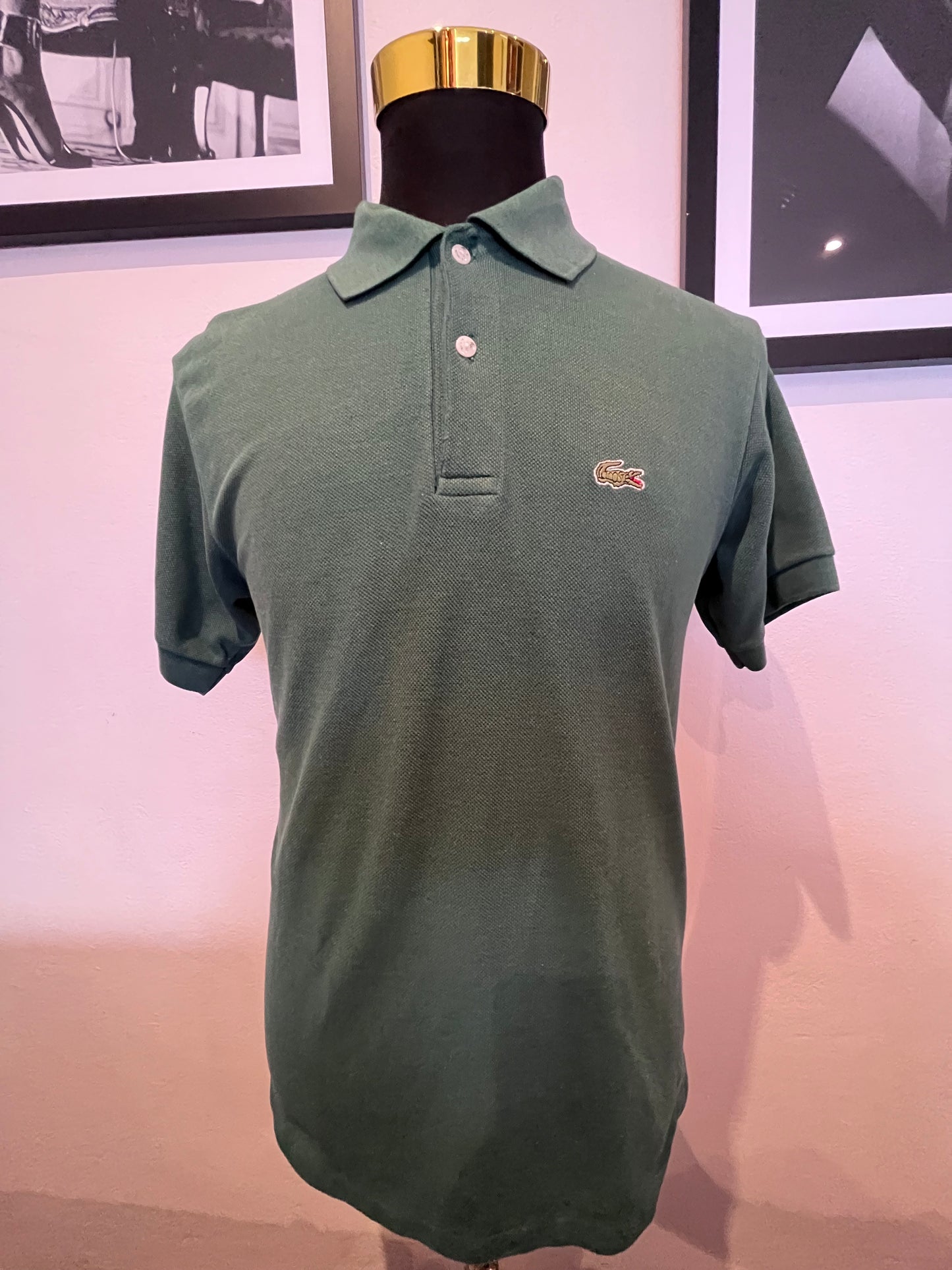 Lacoste 100% Racing Green Polo Shirt Size US Large Regular Fit Made in France