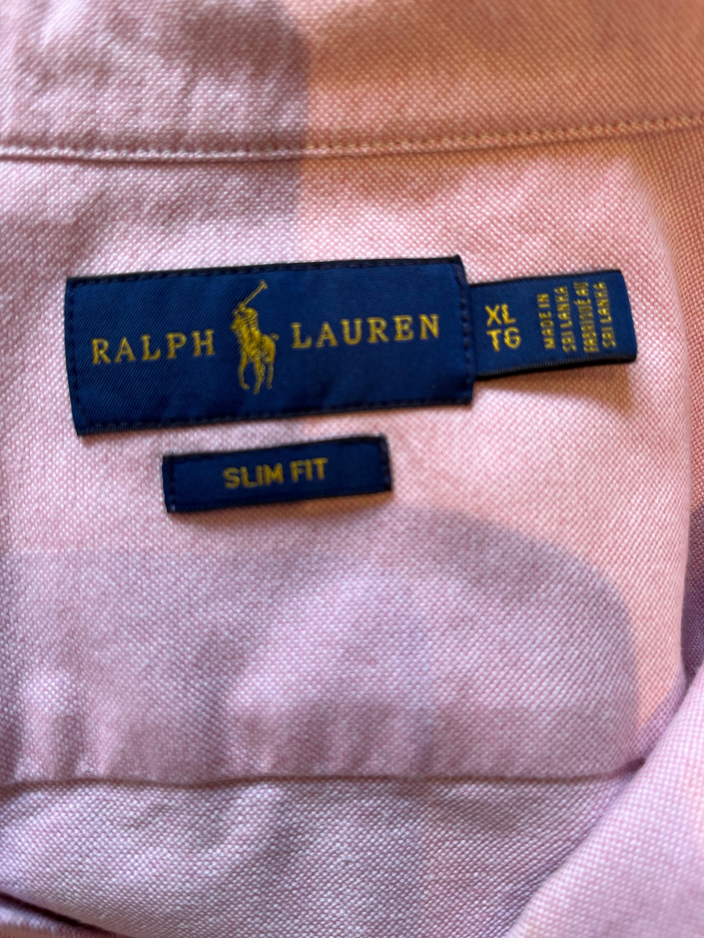 Ralph Lauren Women’s 100% Cotton Pink Shirt Slim Fit Size XL