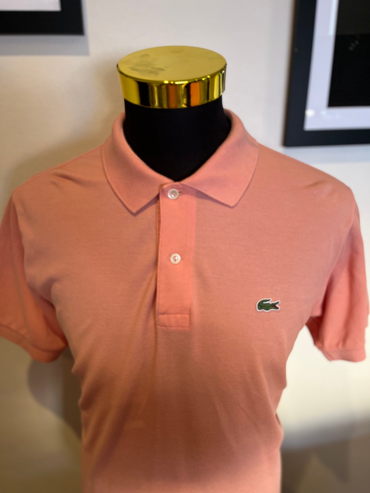 Lacoste 100% Cotton Pink Polo Shirt Size XL Classic Fit