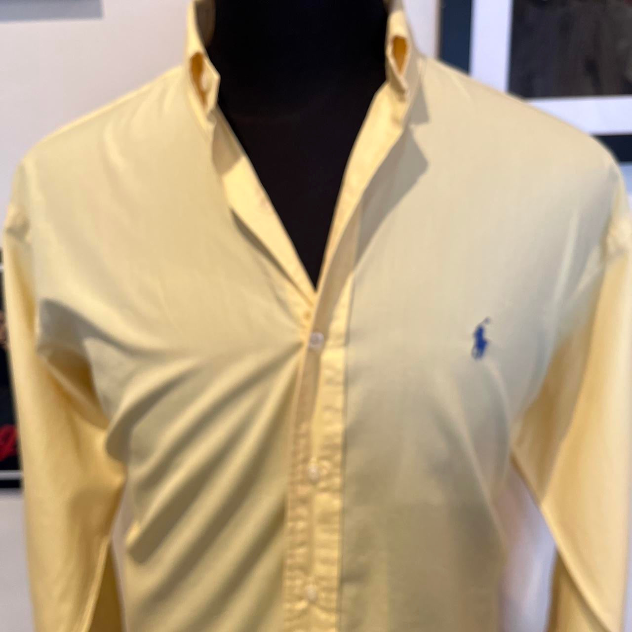 Ralph Lauren 100% Blake Cotton Yellow Shirt Classic Fit Size US M AUS Large