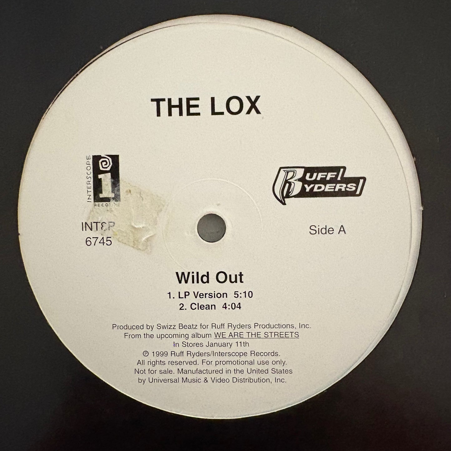The Lox “Wild Out” 4 Version 12inch vinyl record