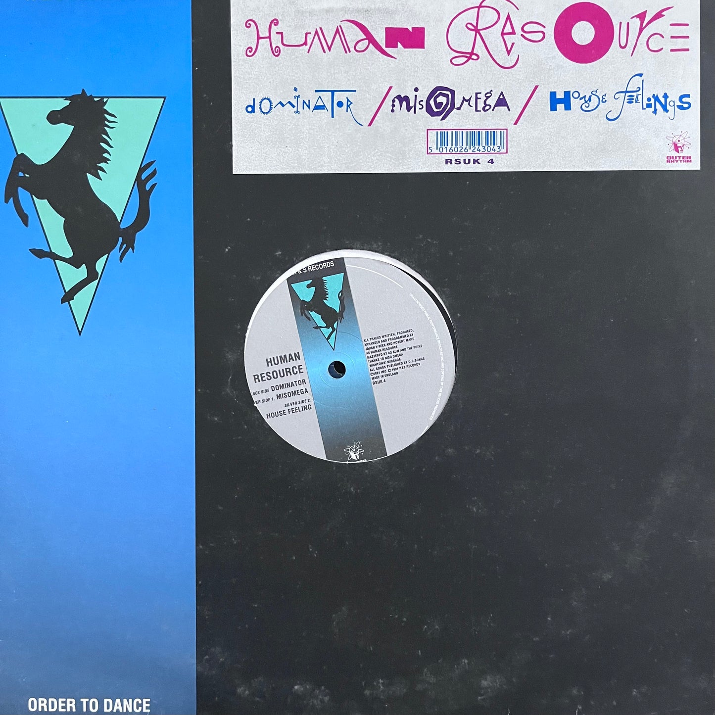 Human Resource “Dominator” 3 Track 12inch Vinyl Record on R&S Records