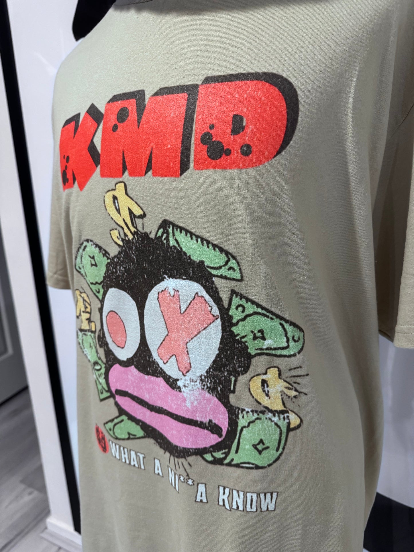 KMD 100% Cotton ‘What A Ni**a Know’ Brown Chest & Back Logo Tee