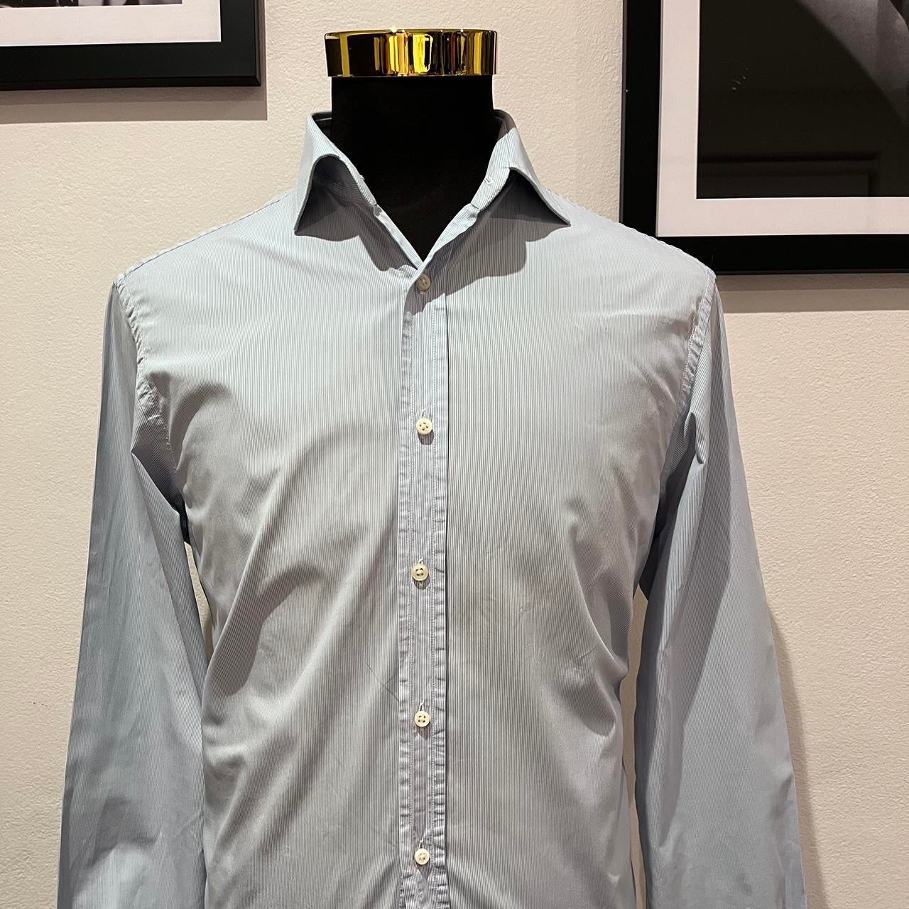 Ralph Lauren Purple Label 100% Cotton Business Shirt Size L Made In Italy fits medium to large