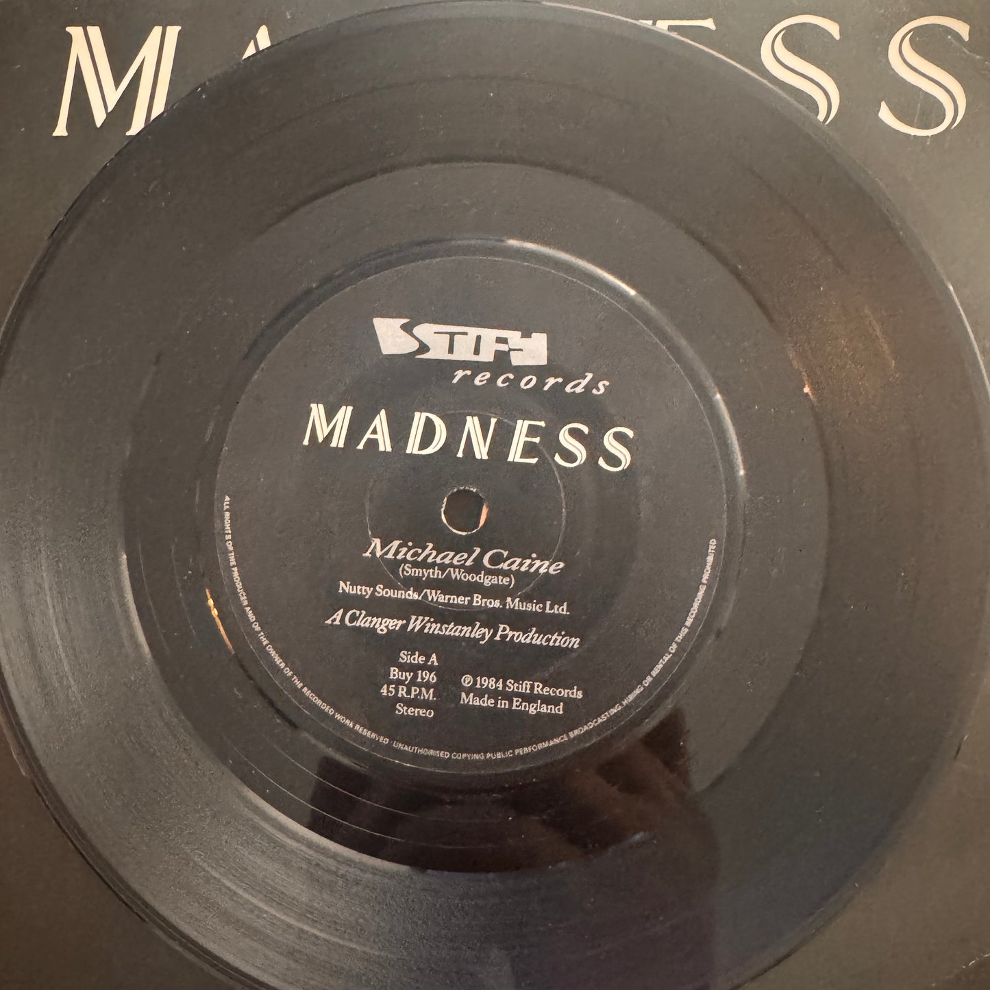 Madness “Michael Caine” 2 Track 7inch Vinyl Record Stiff Records 1984