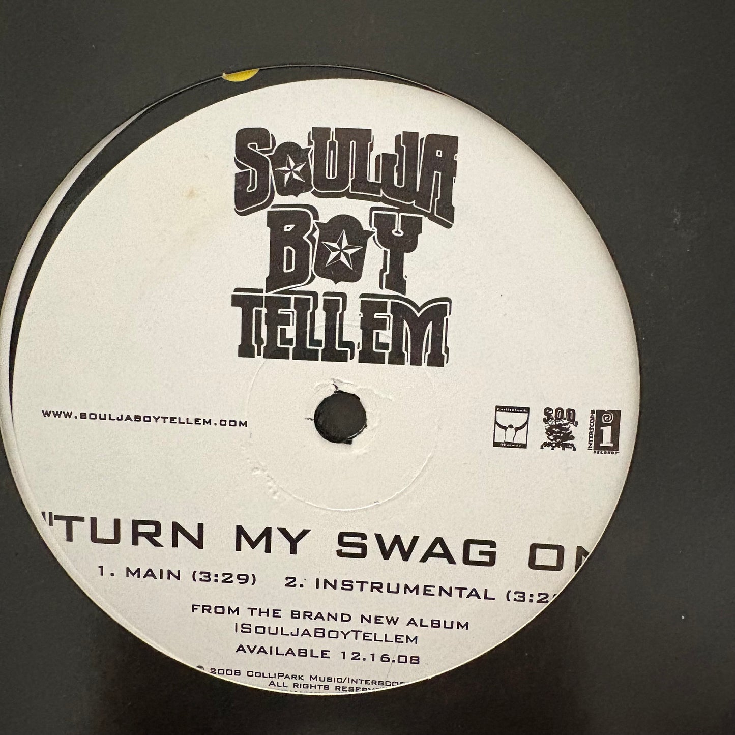 Soulja Boy Tell Em “Turn My Swag On” 4 version 12inch vinyl record