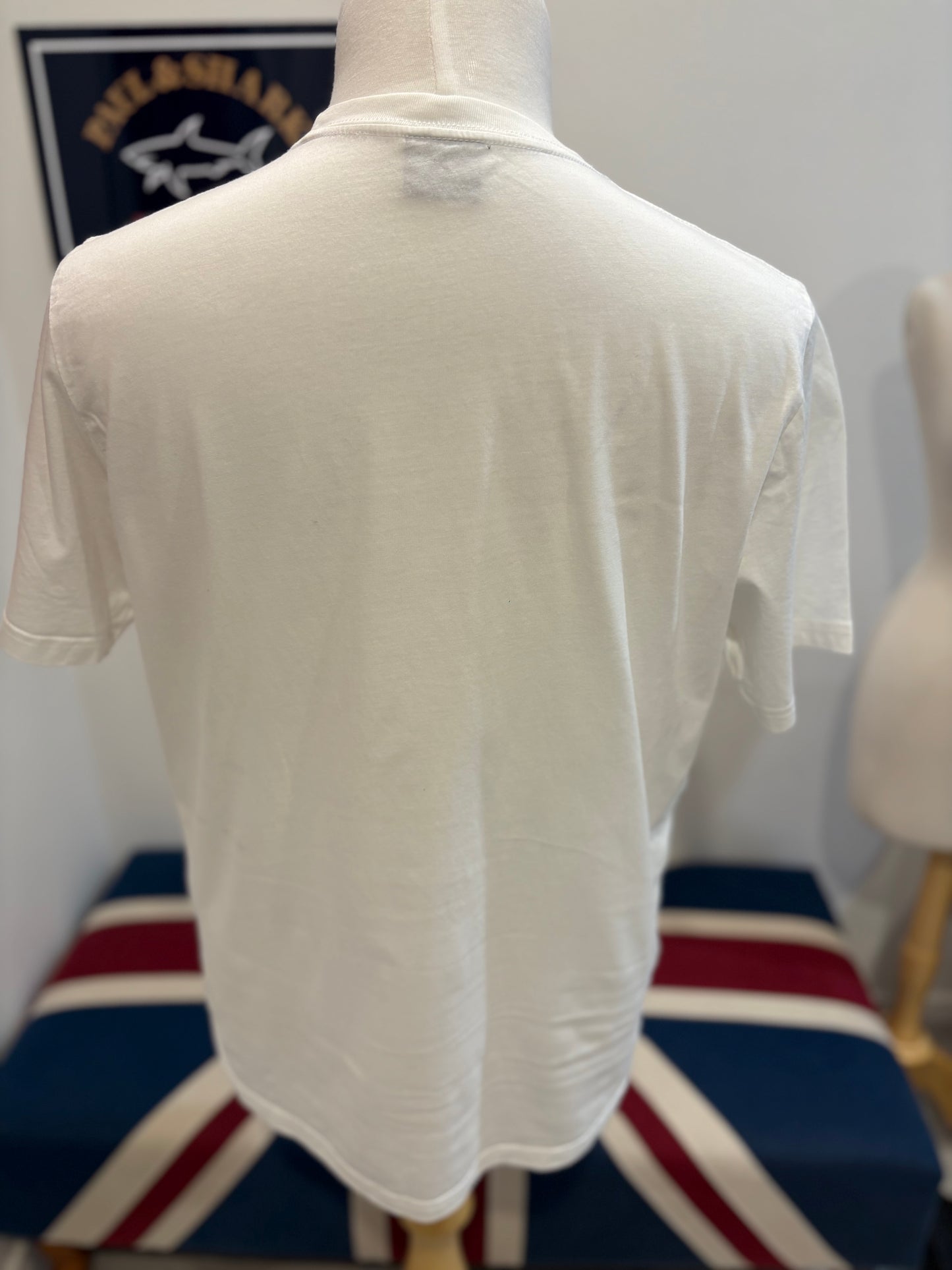 Paul Smith 100% Cotton White Chest Logo Tee