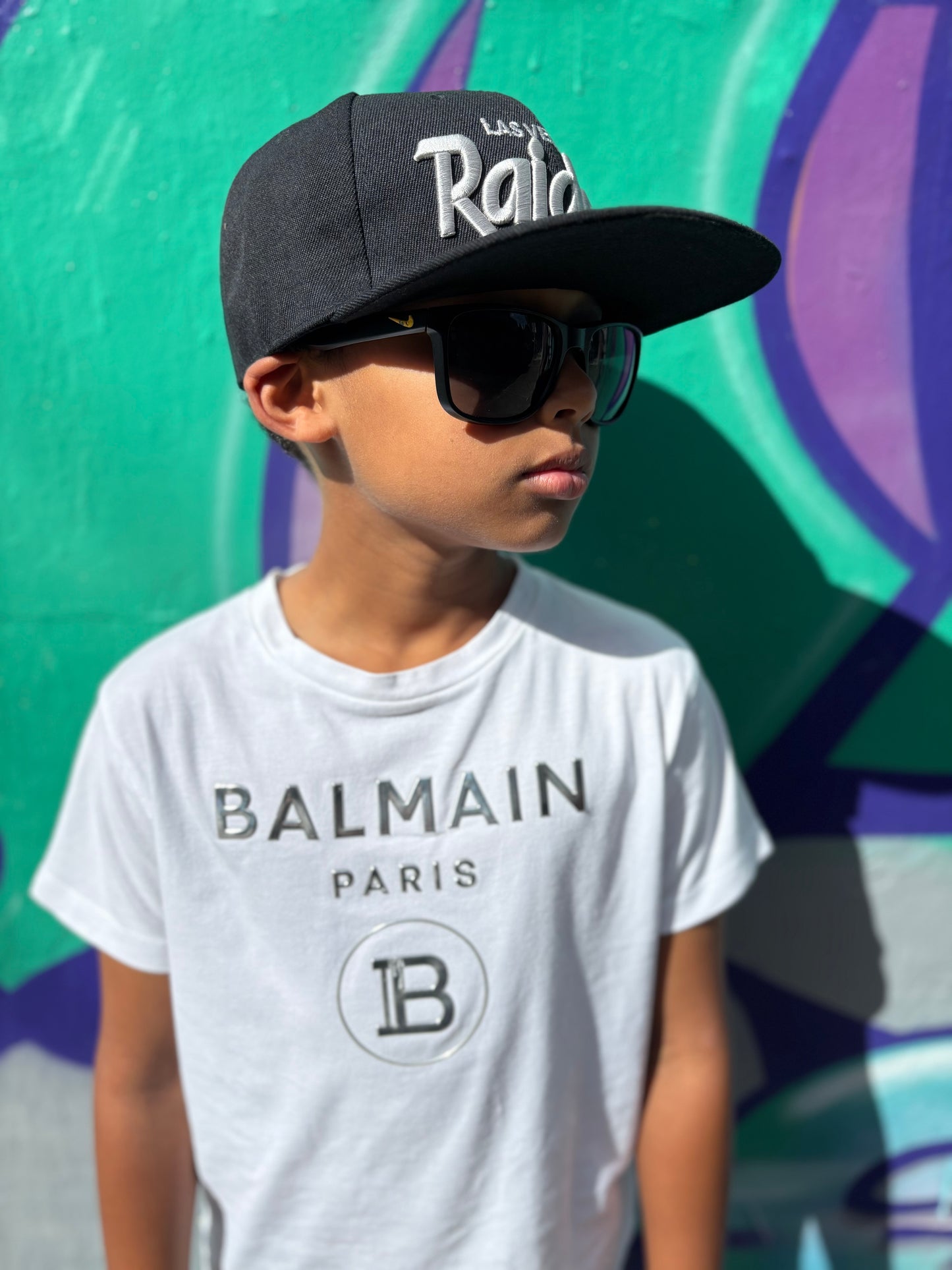 Balmain 100% Cotton White Chest Logo T Shirt Boys Size 8