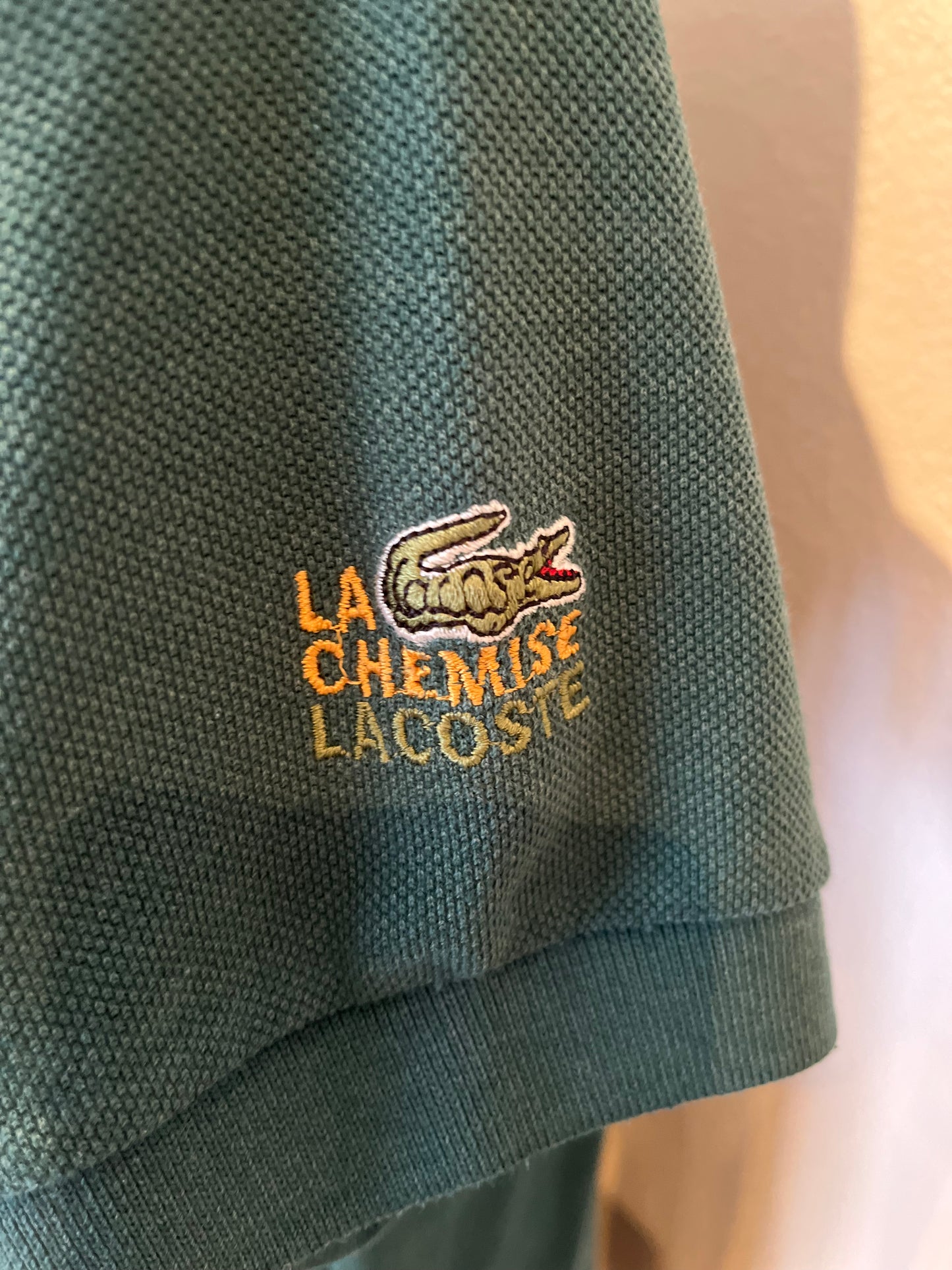 Lacoste 100% Racing Green Polo Shirt Size US Large Regular Fit Made in France