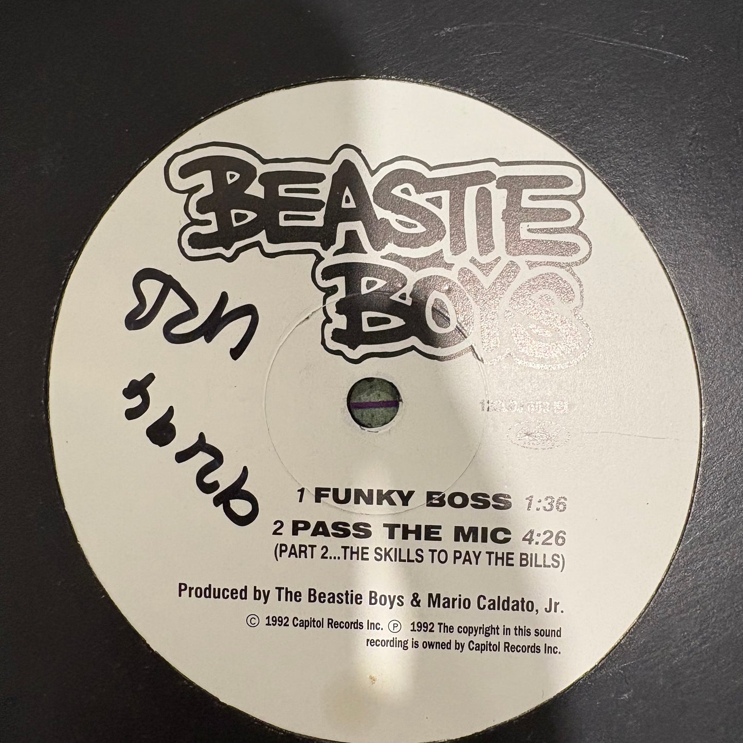 Beastie Boys “The Biz Vs. The Nudge” / “Pass The Mic” 4 track 12inch vinyl record