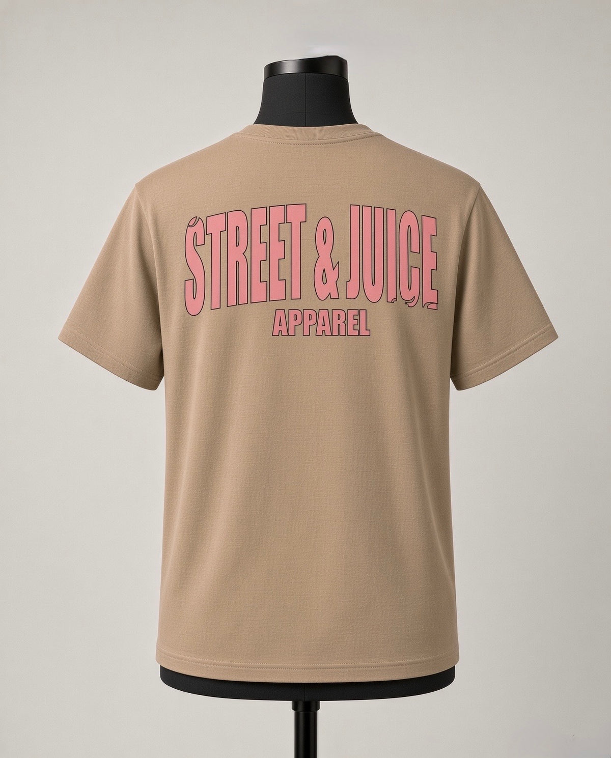 Street & Juice ‘Make Love Stop War’ 100% Heavyweight Cotton Beige Tee