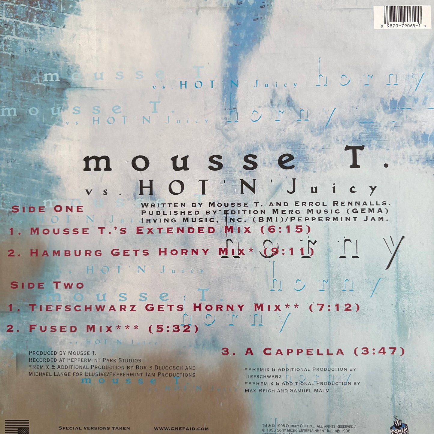 Mousse T Vs Hot N Juicy “Horny” 4 Track 12” Vinyl Mint Condition