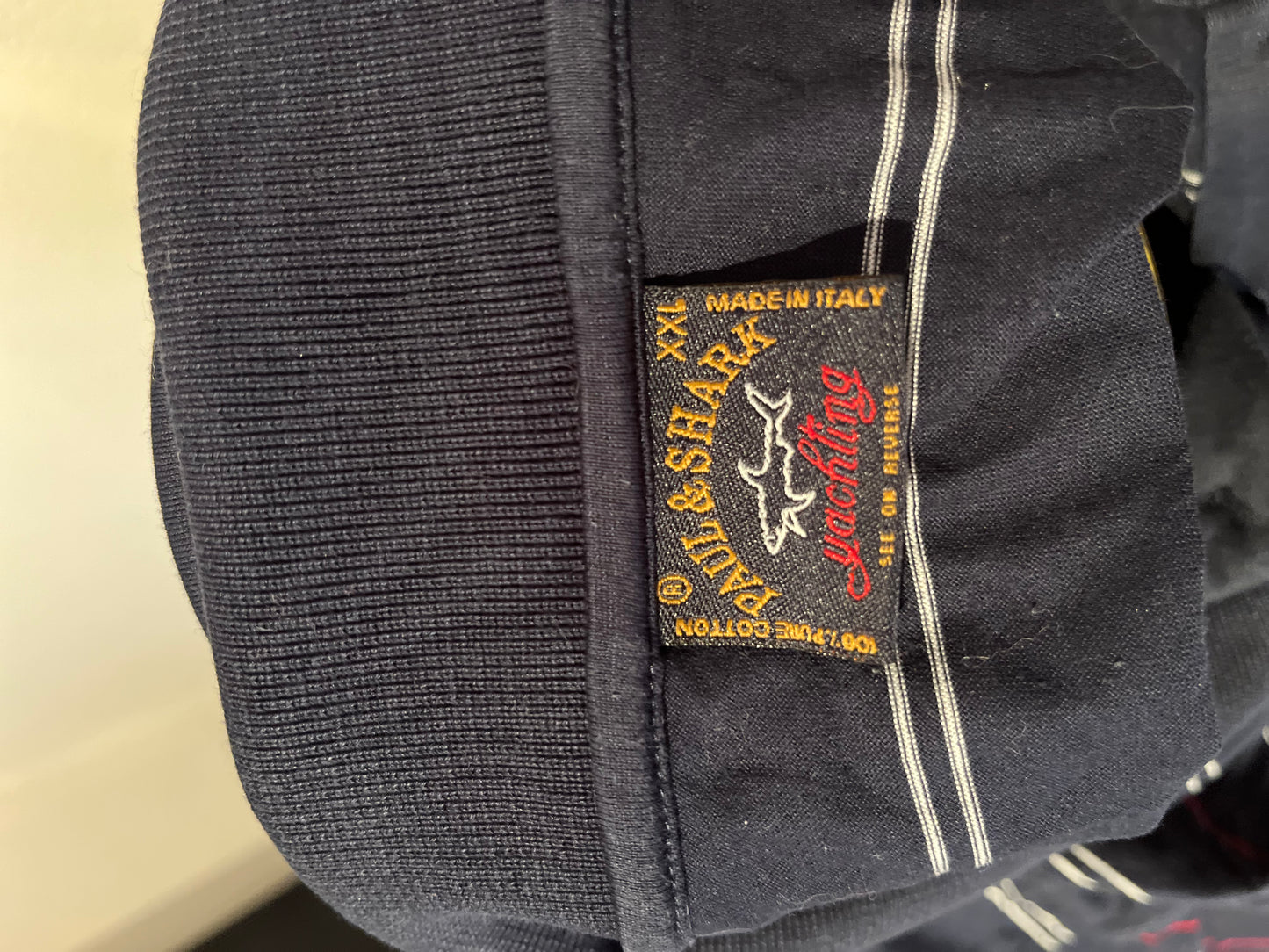 Paul & Shark 100% Cotton Blue Polo Shirt Made in Italy Size XXL