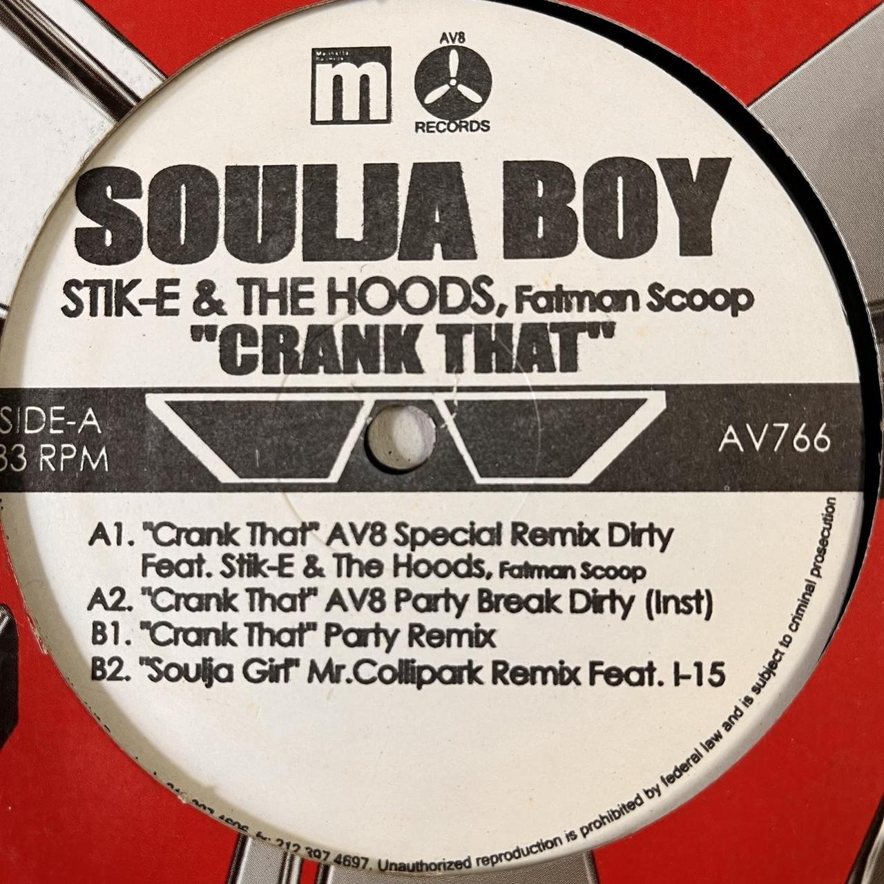 Soulja Boy “Crank That” AV8 Remix 4 Version 12inc h Vinyl