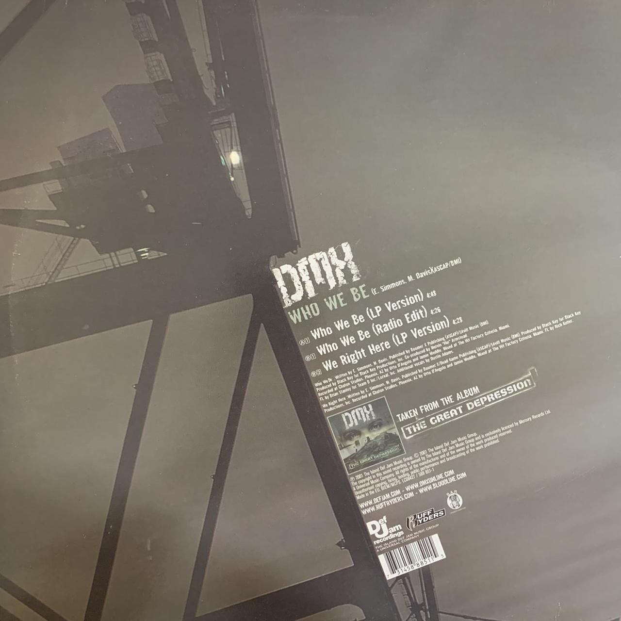 DMX “Who We Be” 3 Track 12inch Vinyl Single includes LP and Radio versions plus “We Right Here