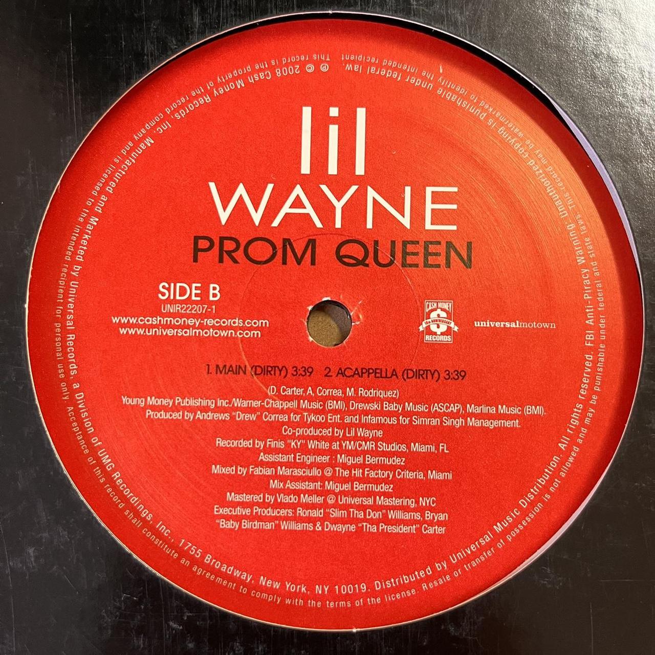 Lil Wayne “Prom Queen” 4 Version 12inch Vinyl