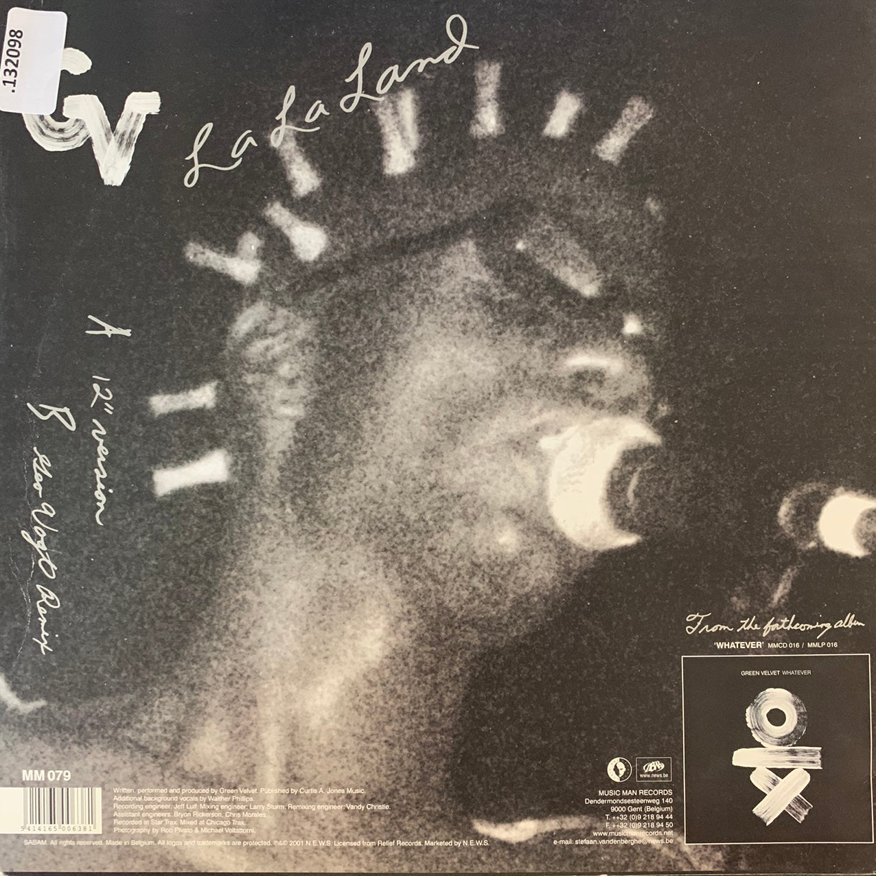 Green Velvet “La La Land” 2 Track 12inch Vinyl