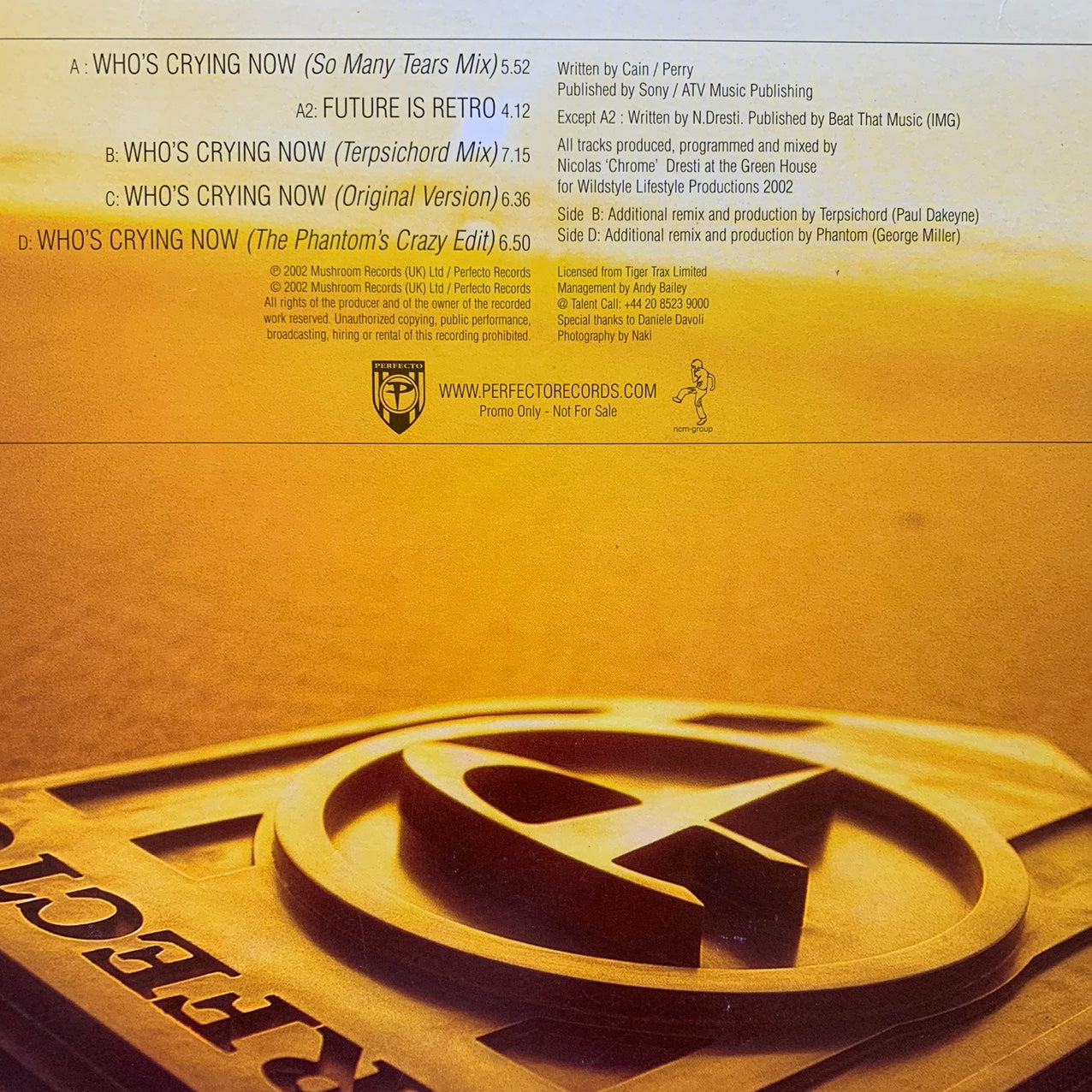 DJ Chrome “Who’s Crying Now” 5 Version 12inch Vinyl