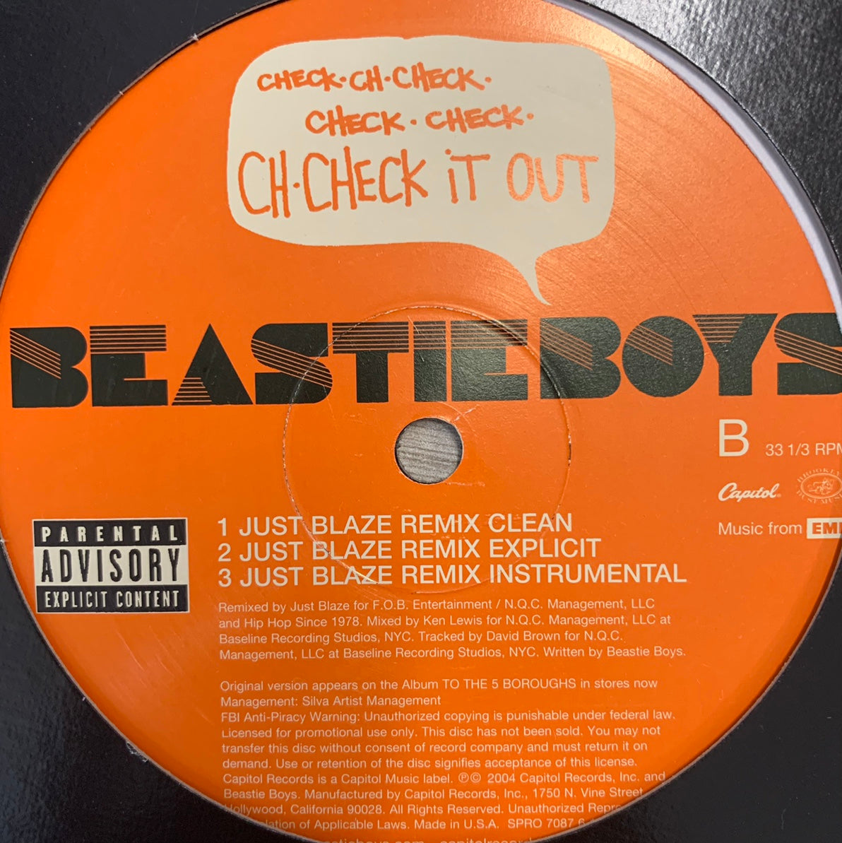 Beastie Boys “Ch-Check It Out” 4 version 12inch Vinyl