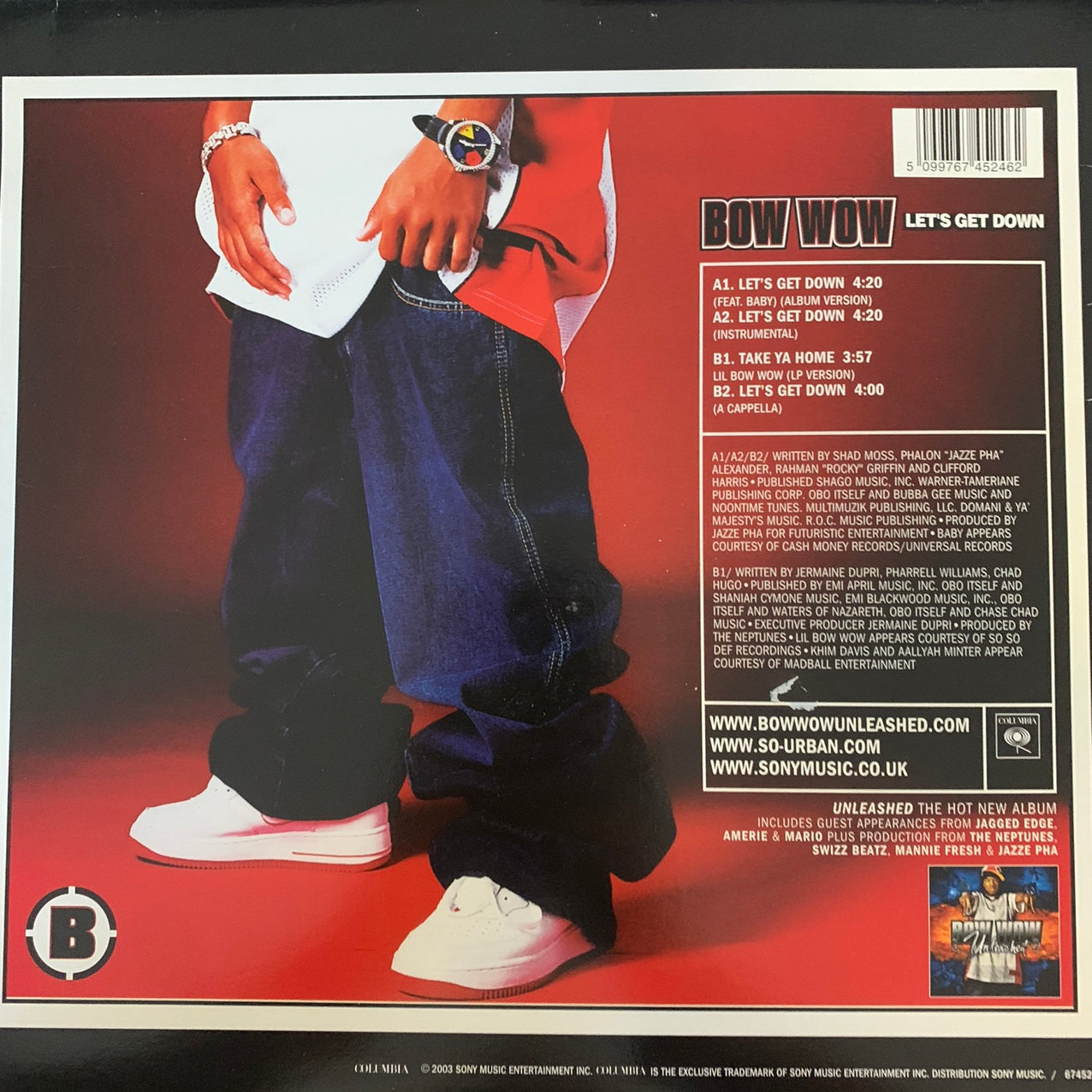 Bow Wow “Lets Get Down” / “Take Ya Home” 4 Track 12inch Vinyl