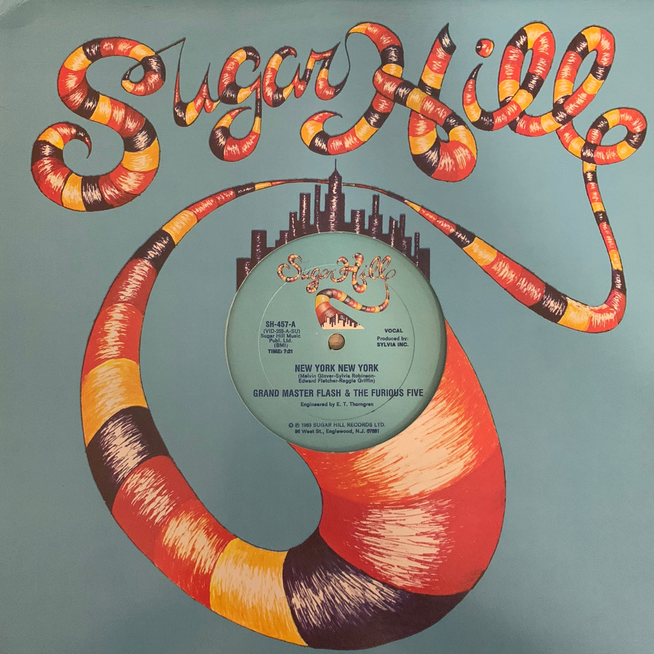 Grand Master Flash & The Furious Five “New York New York” 2 Version 12inch Vinyl