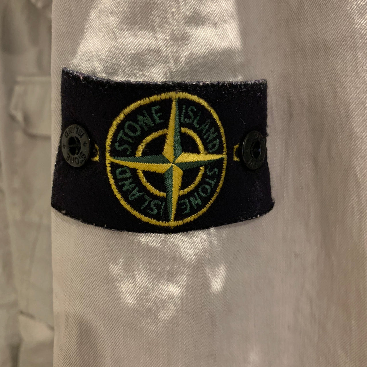 Stone Island Vintage Cream / Pale Grey Summer Jacket / Over Shirt Size XL